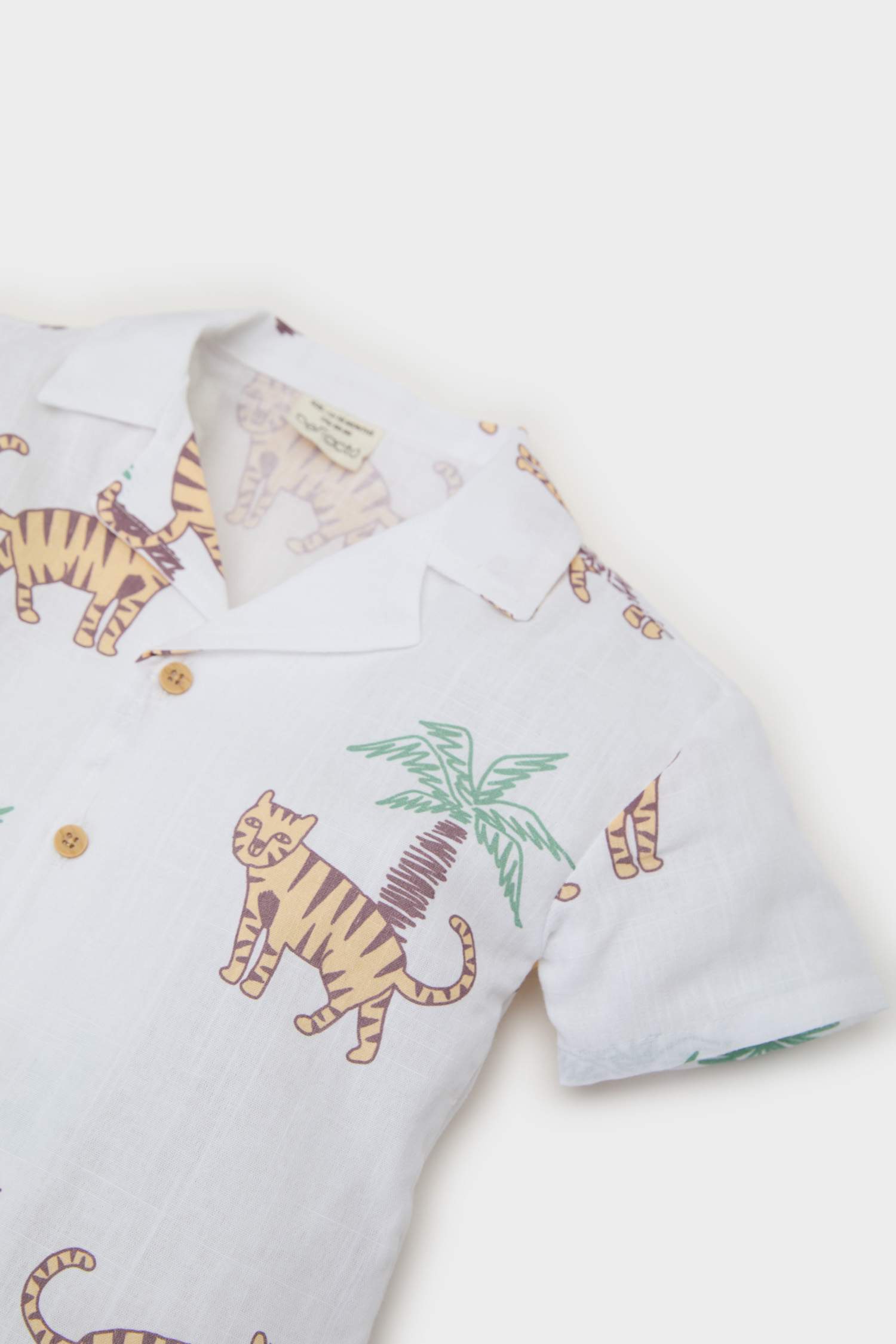 Baby Boy Patterned Flam Poplin Shirt Jeans 2 Piece Set