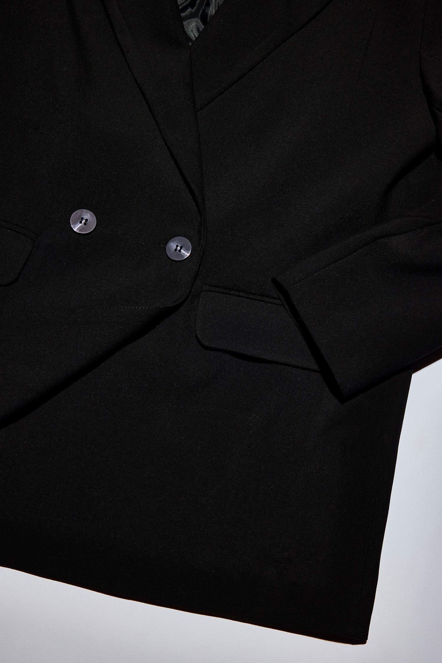 Oversize Fit Jacket Collar Blazer