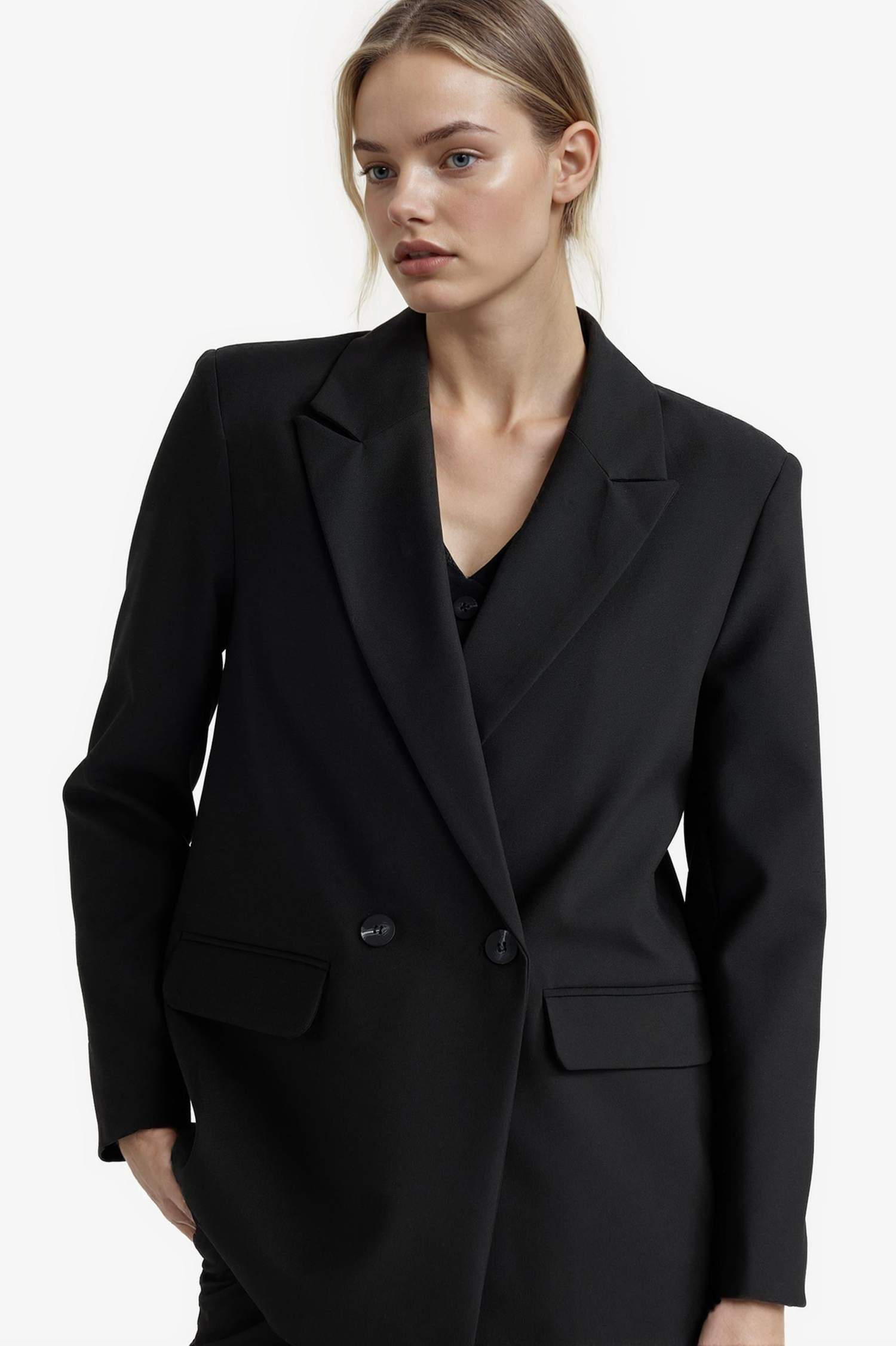 Oversize Fit Jacket Collar Blazer