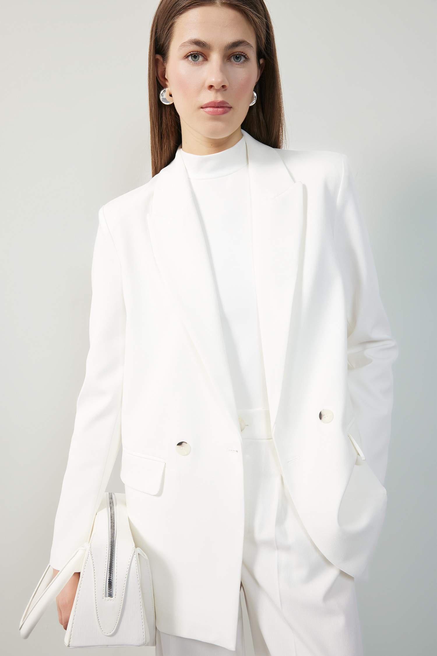 Oversize Geniş Kalıp Ceket Yaka Blazer Ceket