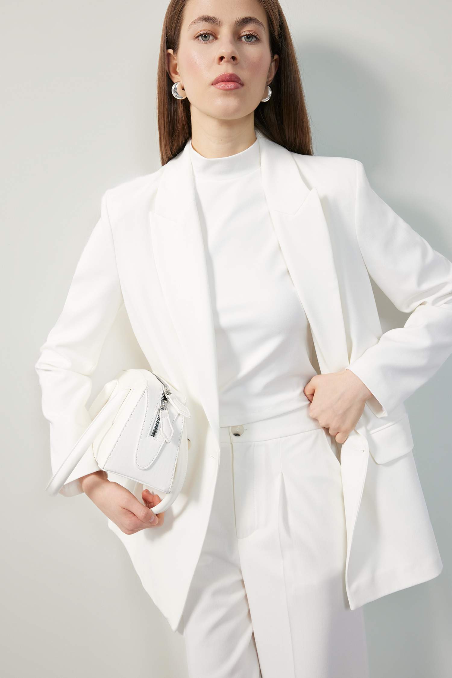 Oversize Geniş Kalıp Ceket Yaka Blazer Ceket