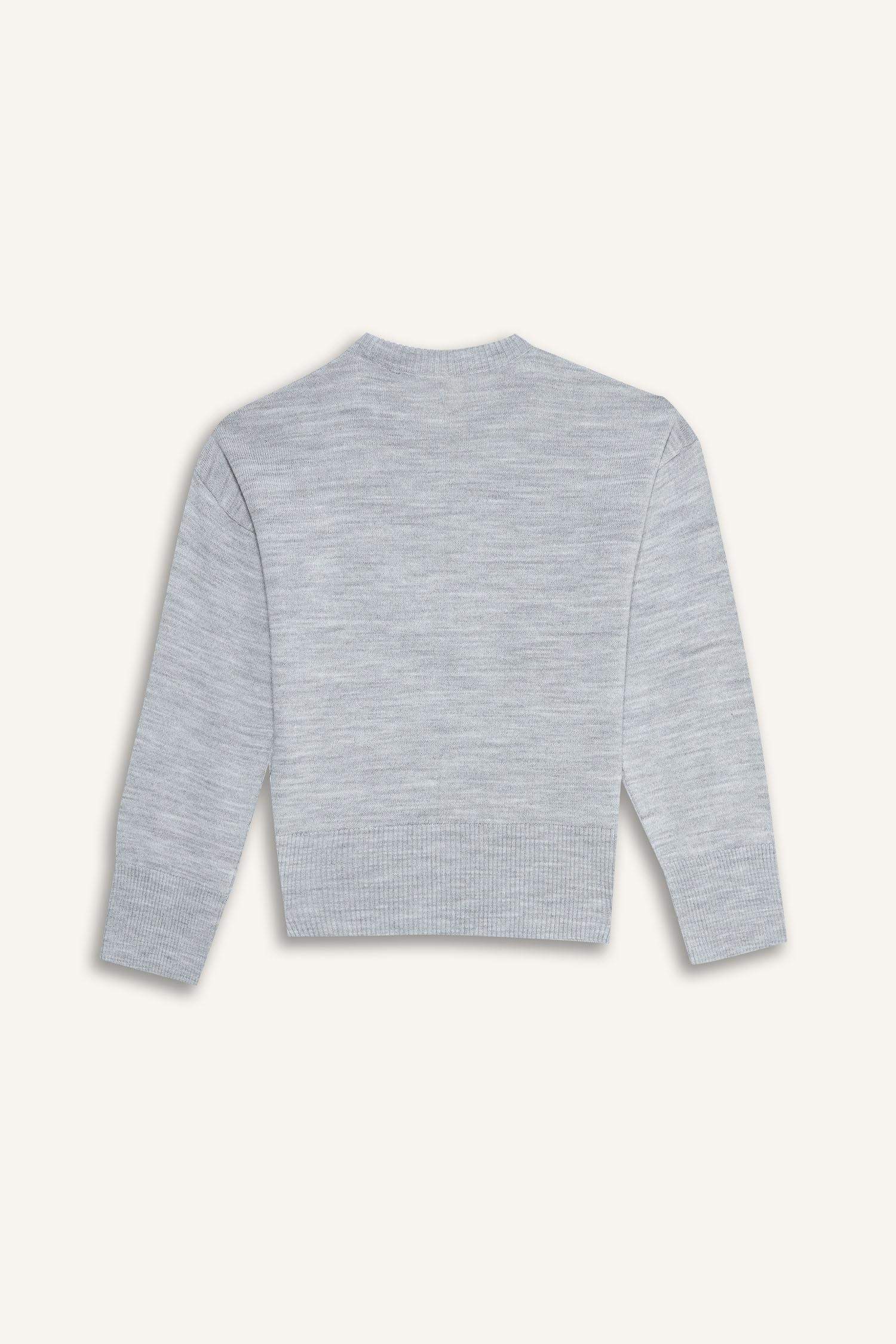 بلوفر بناتي اوفر سايز برقبة مستديرة