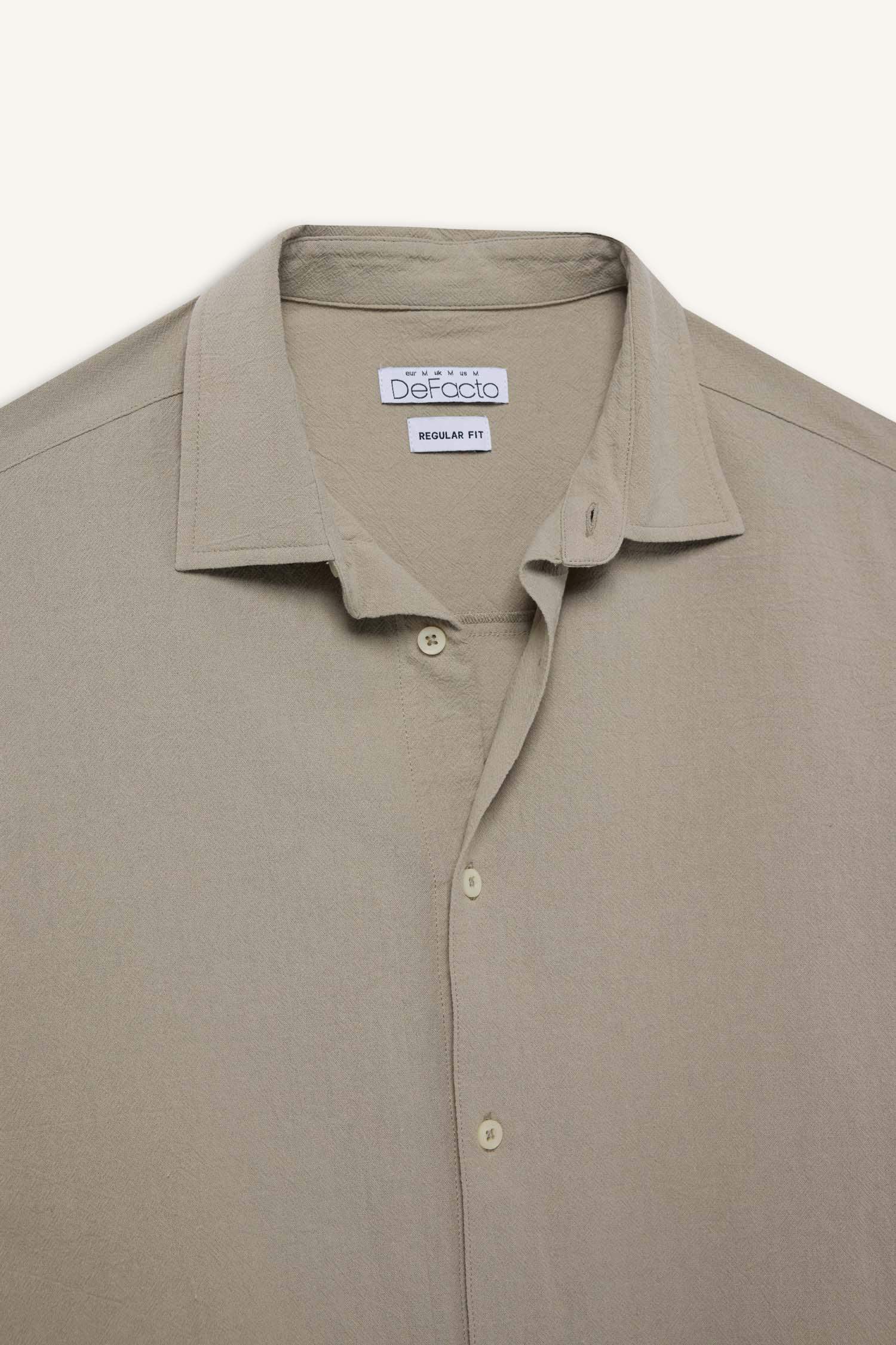 Regular Fit Polo Yaka Pamuklu Uzun Kollu Gömlek