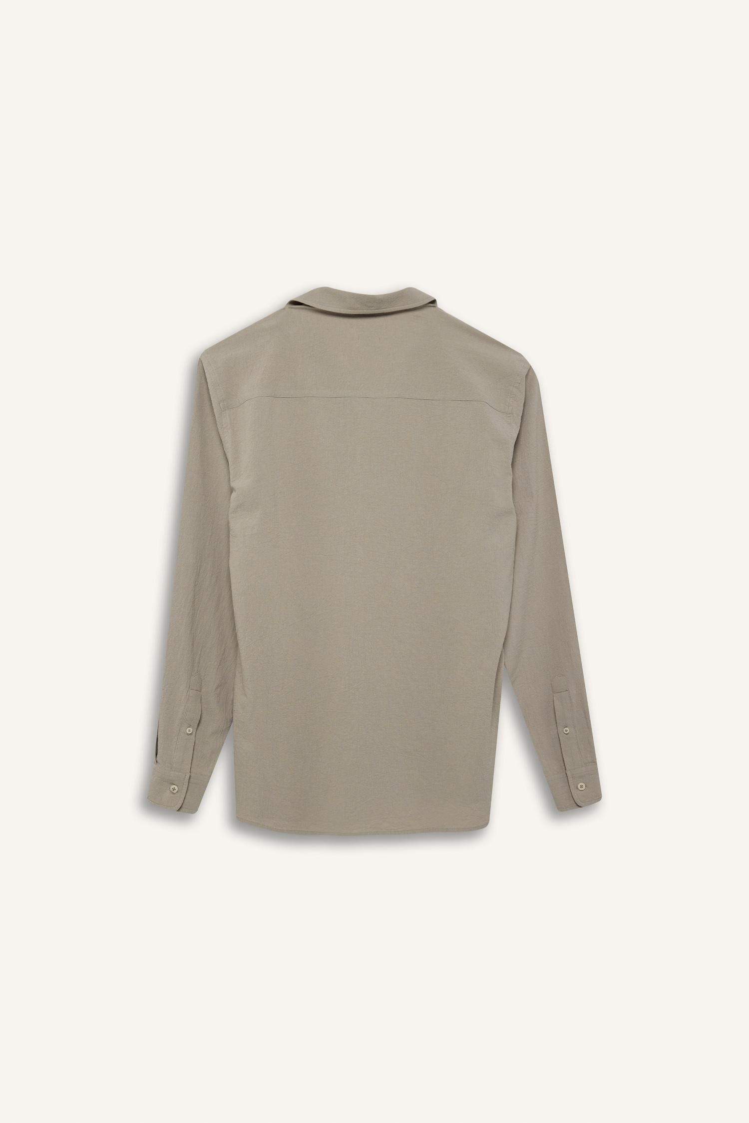 Regular Fit Polo Yaka Pamuklu Uzun Kollu Gömlek