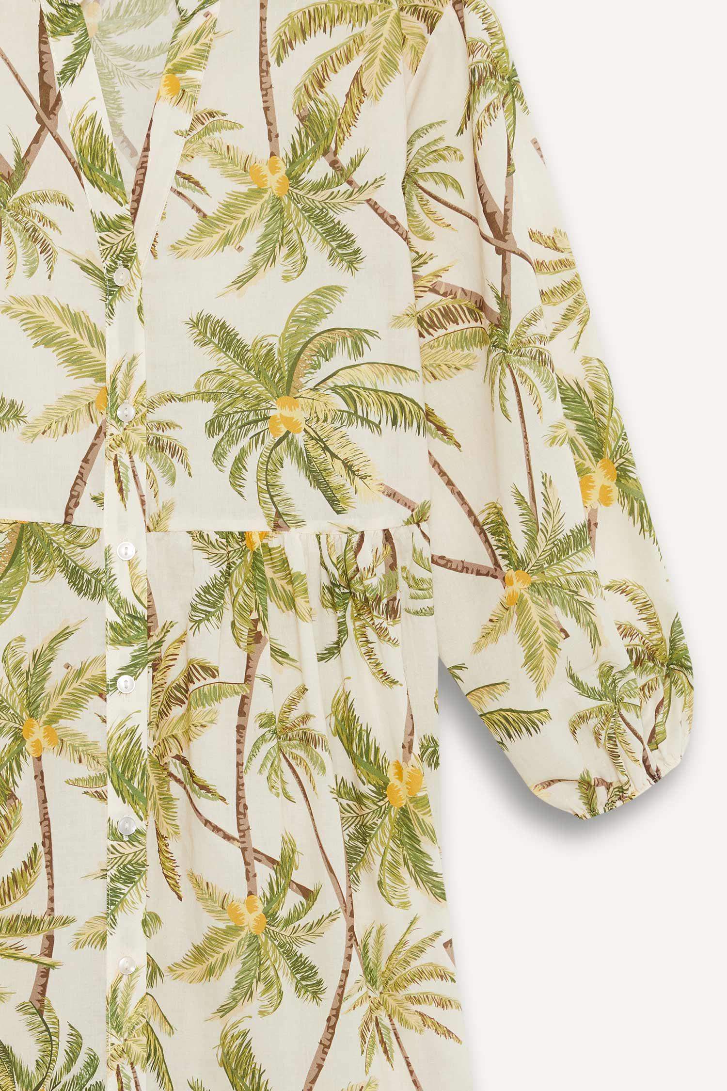 فستان بحر تروبيكال بنمط استوائي قصة عادية من Fall in Love