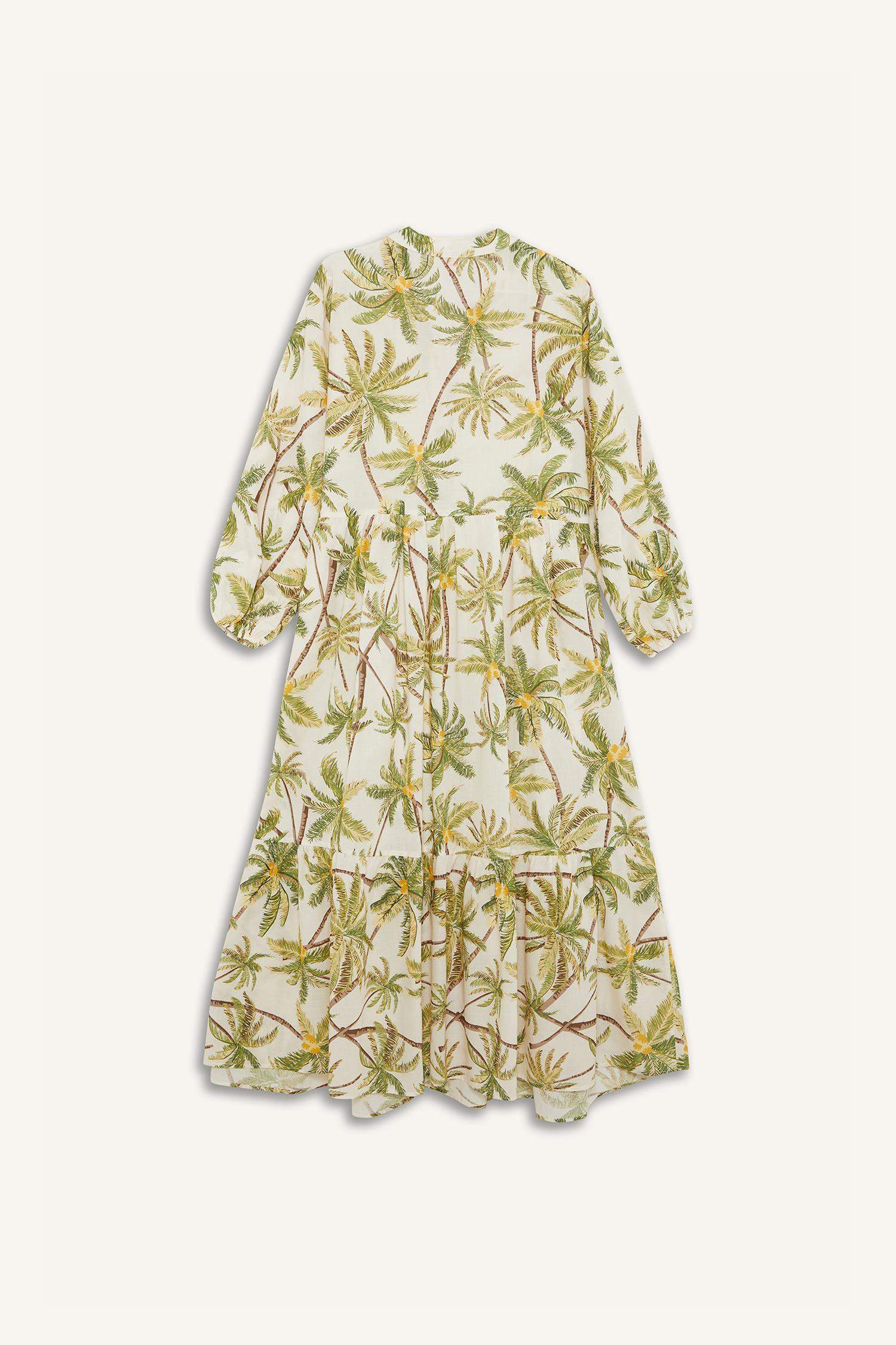 فستان بحر تروبيكال بنمط استوائي قصة عادية من Fall in Love