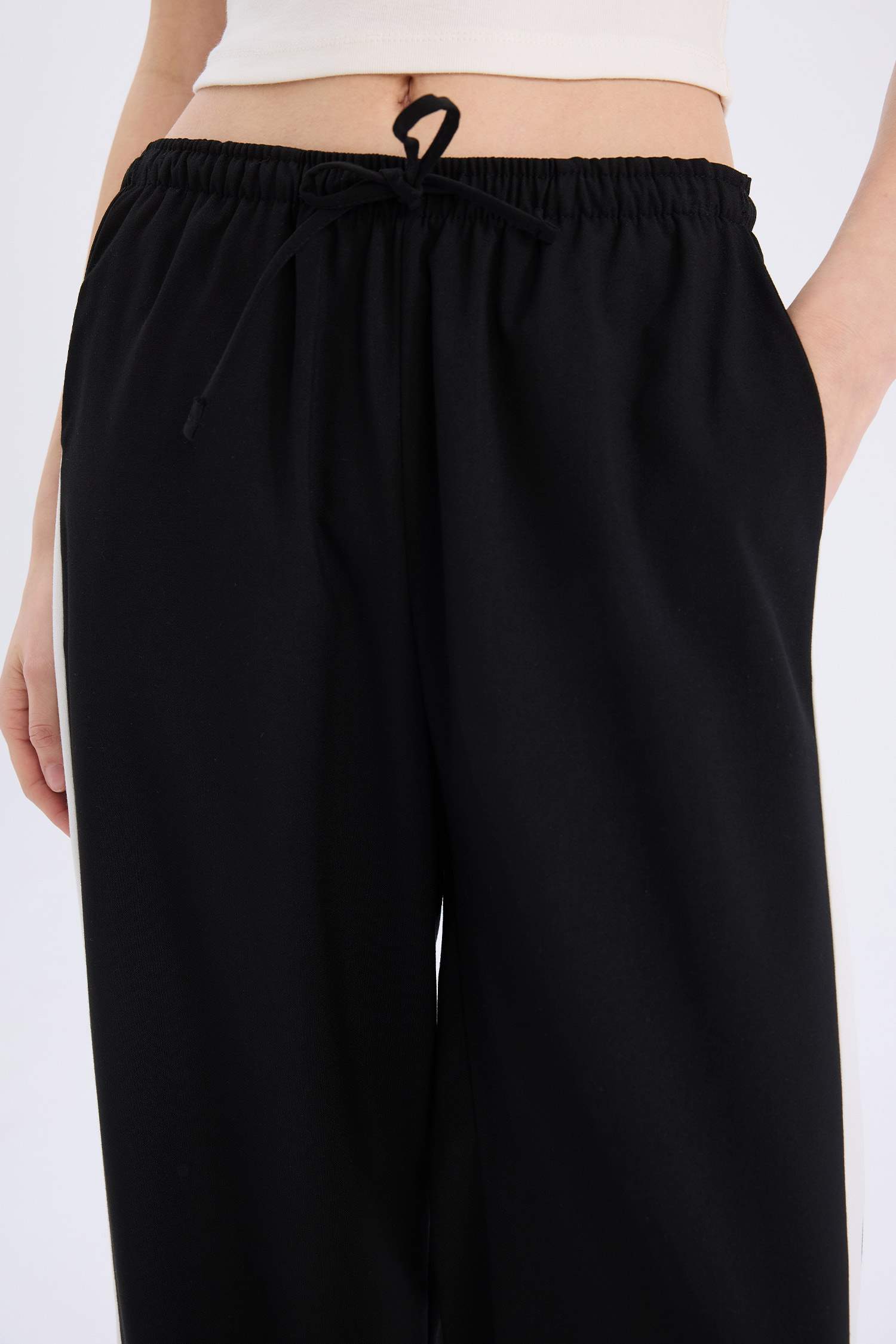 Wide Leg Cepli Normal Bel Geniş Paça Palazzo Pantolon