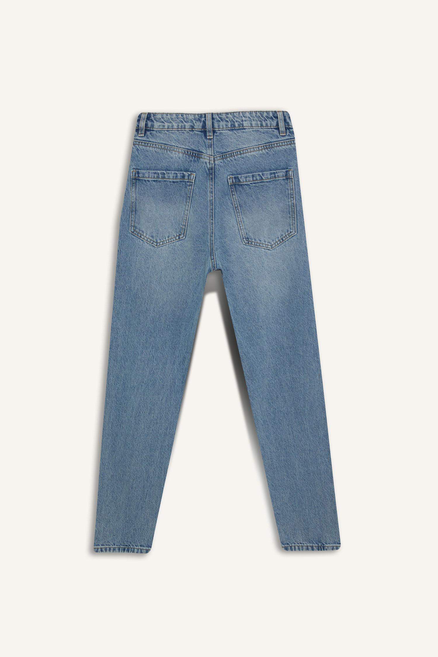 Lina Mom Fit High Waist Straight Leg Jeans