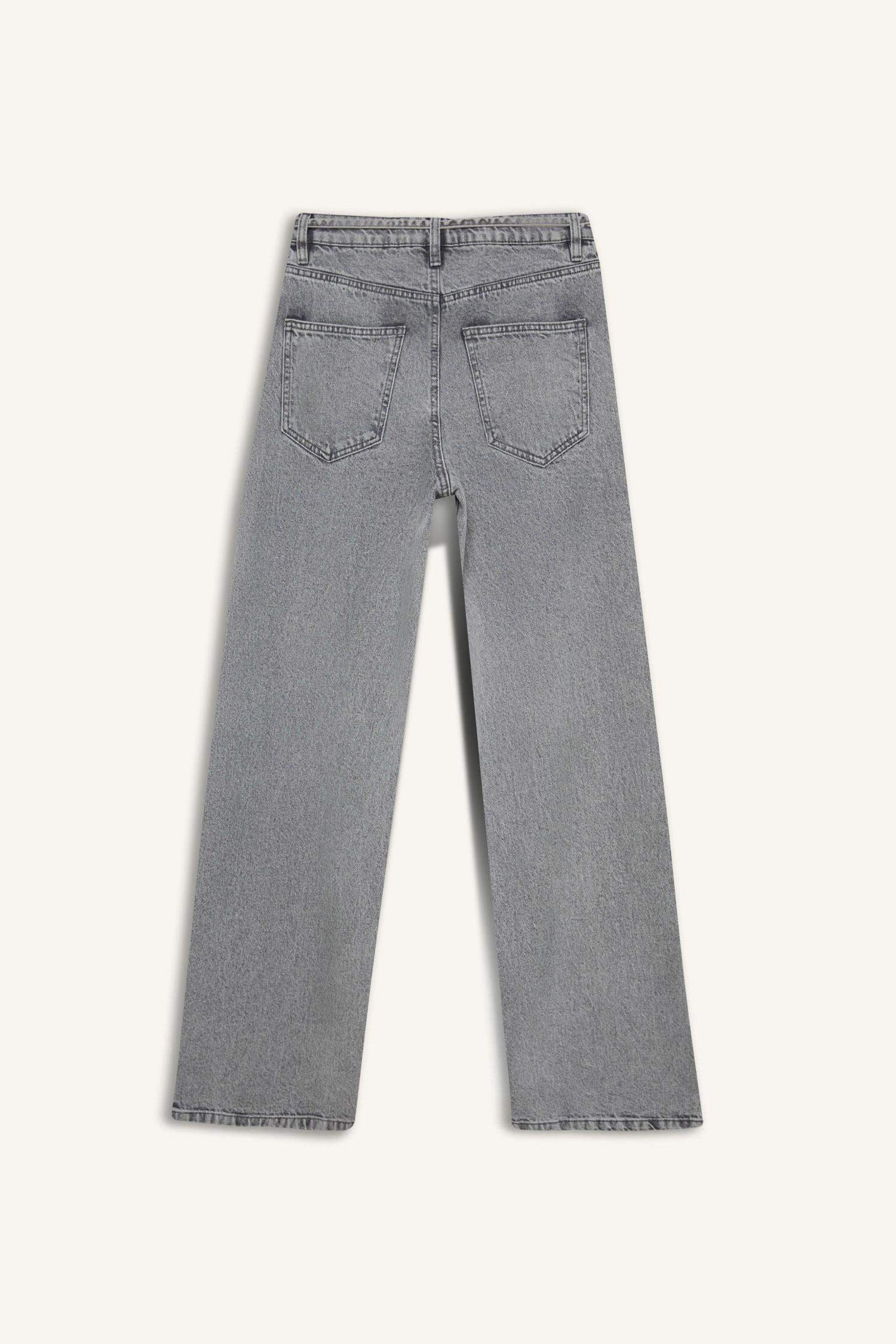 кең аяқ деним ұзын етек Шалбар