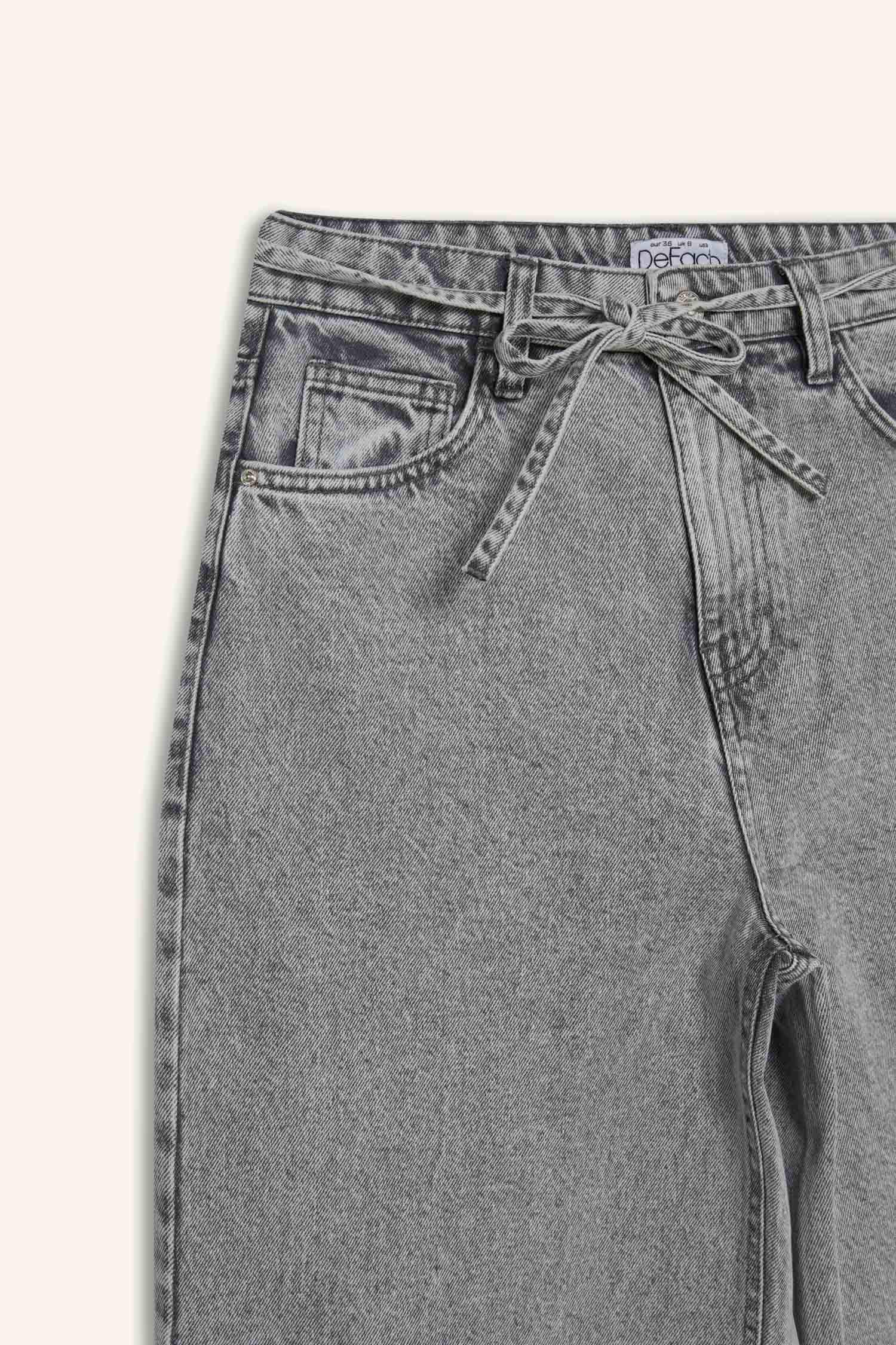 кең аяқ деним ұзын етек Шалбар