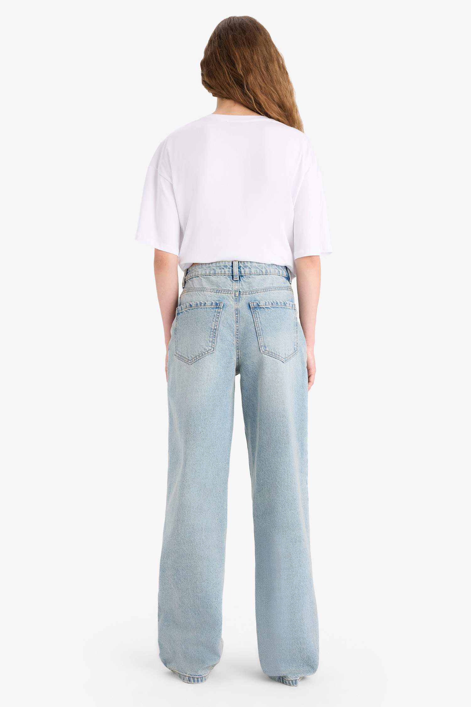 Straight Wide Leg High Waist Jeans