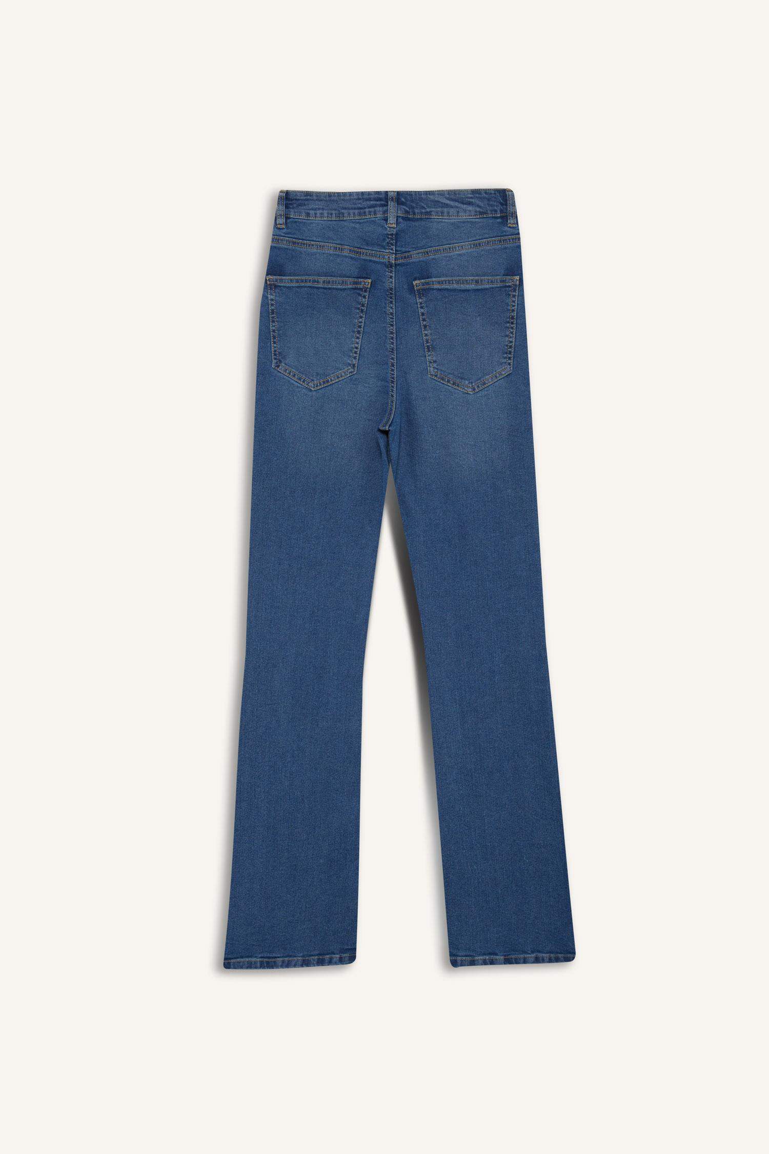 Slim Flare Fit High Waist Long Jeans