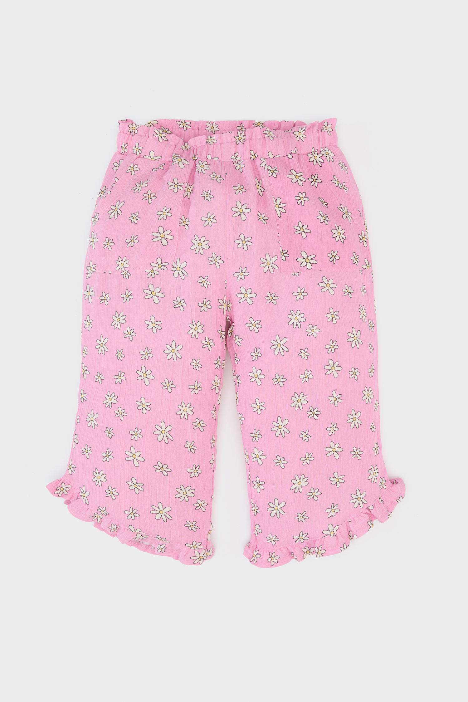 Baby Girl Crinkle Viscose T-Shirt Floral Trousers 2 Piece Set
