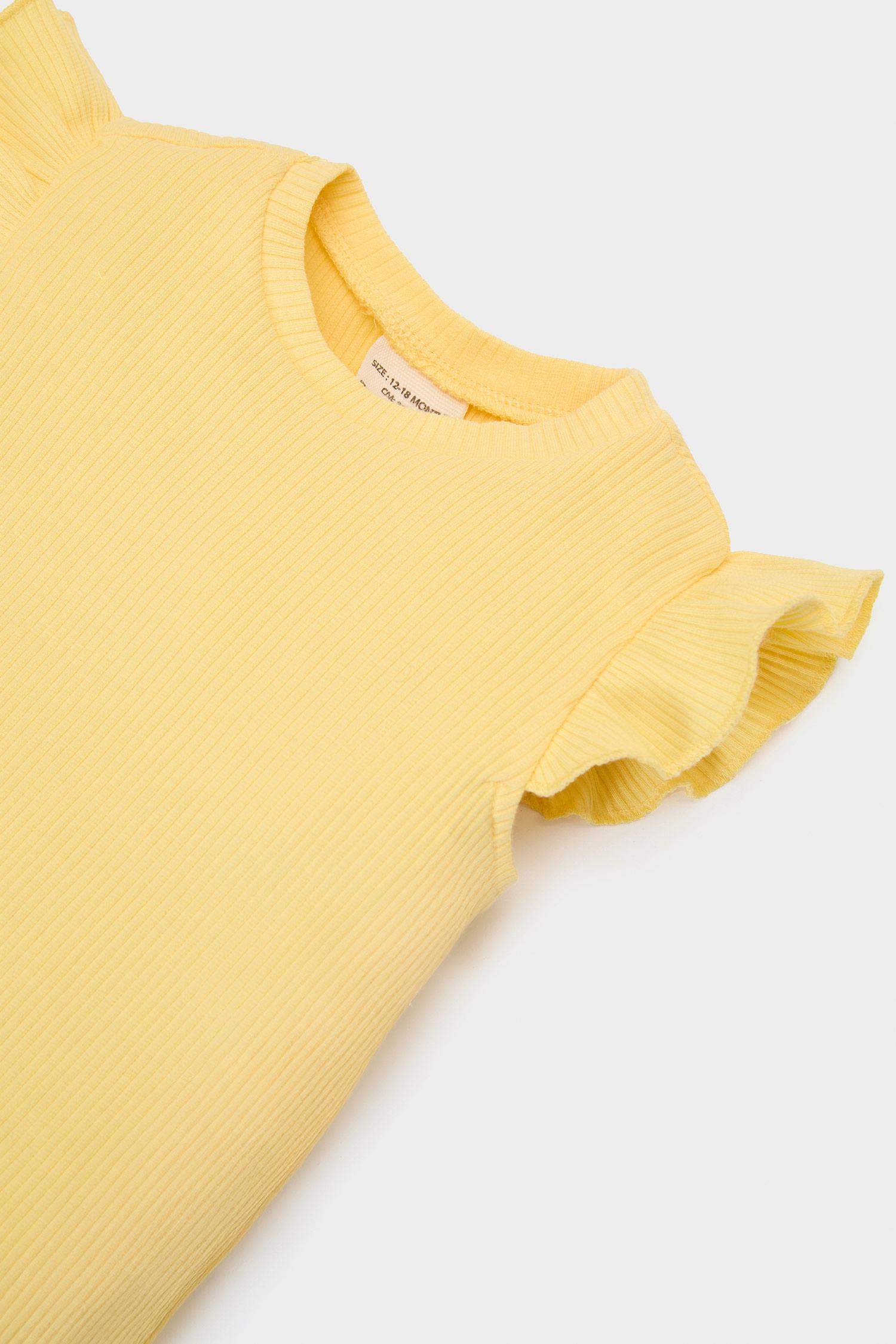 Baby Girl T-shirt Floral Crinkle Viscose Trousers 2 Piece Set