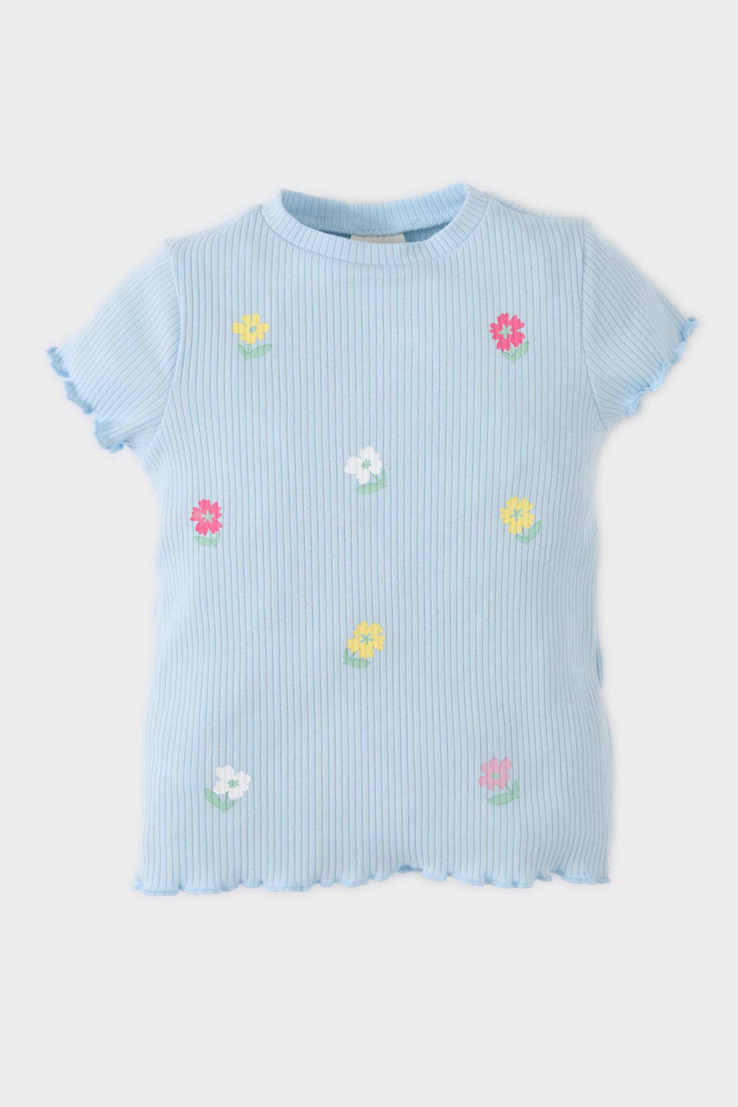 Baby Girl Regular Fit Crew Neck Floral T-Shirt
