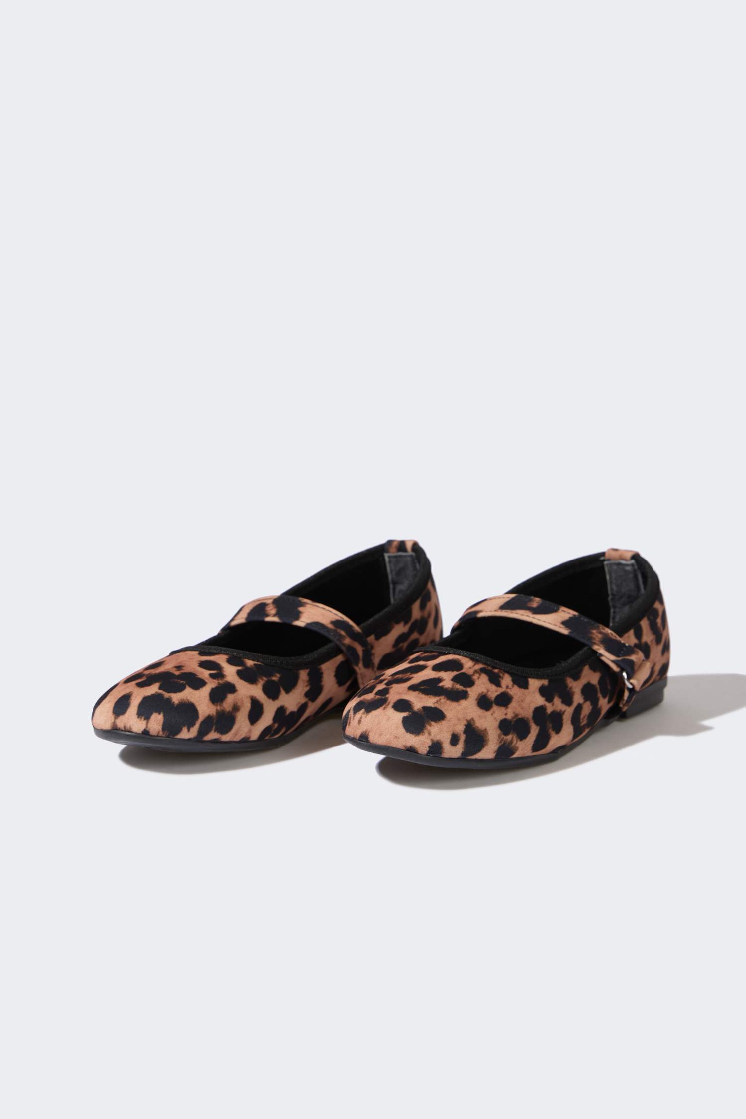 Girl Leopard Patterned Slip On Ballerina Flat Shoes