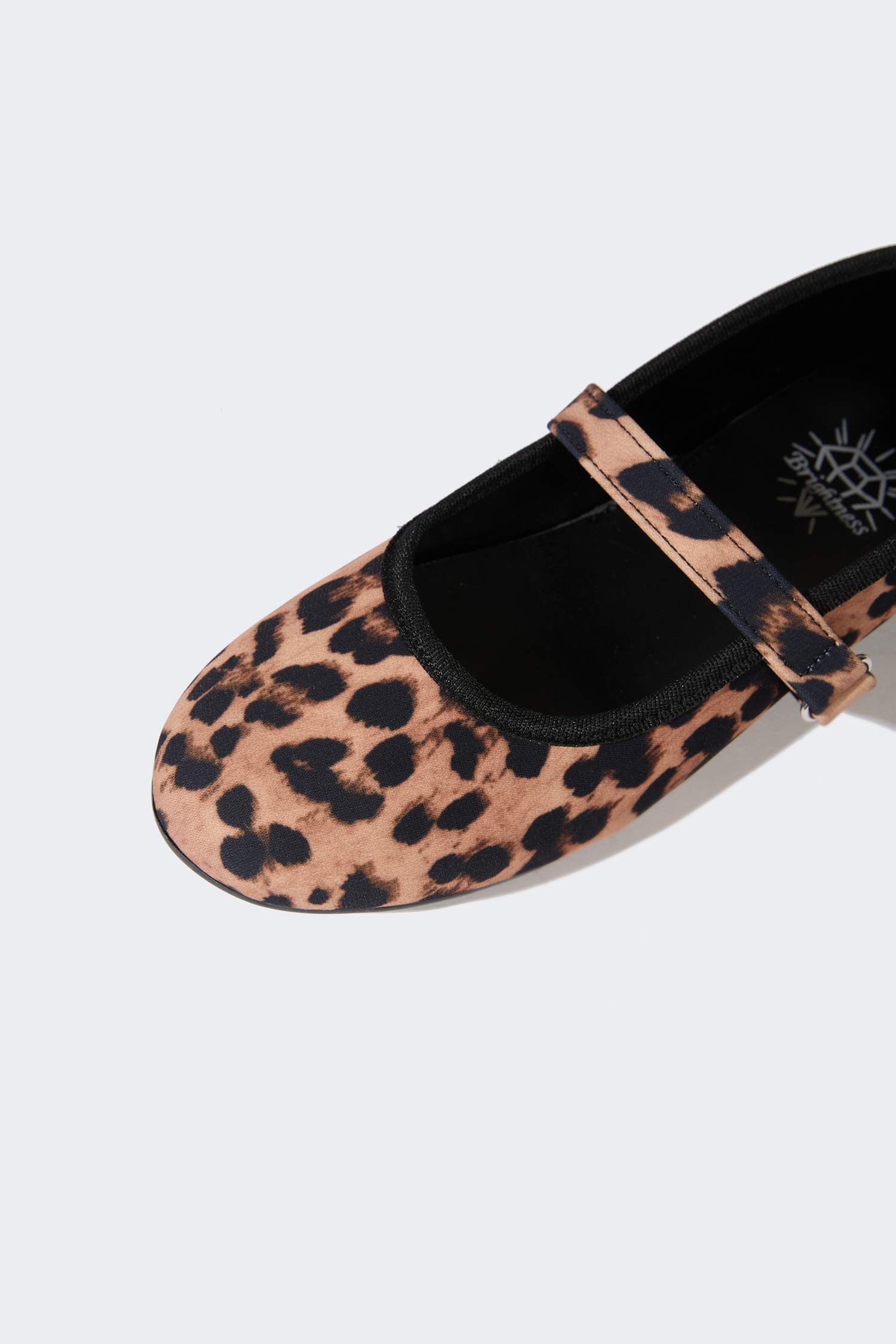 Girl Leopard Patterned Slip On Ballerina Flat Shoes