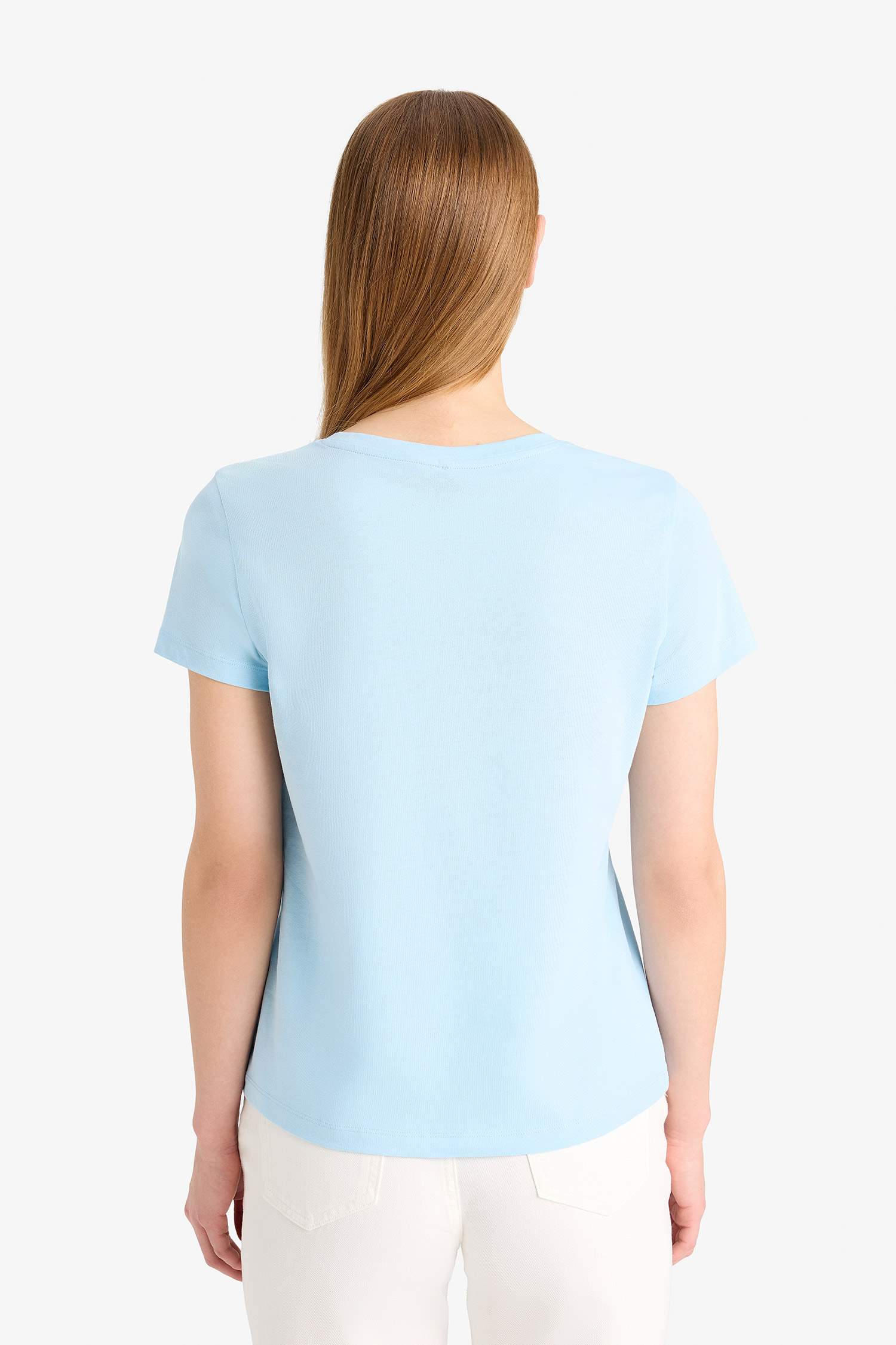 Футболка с круглым вырезом и принтом