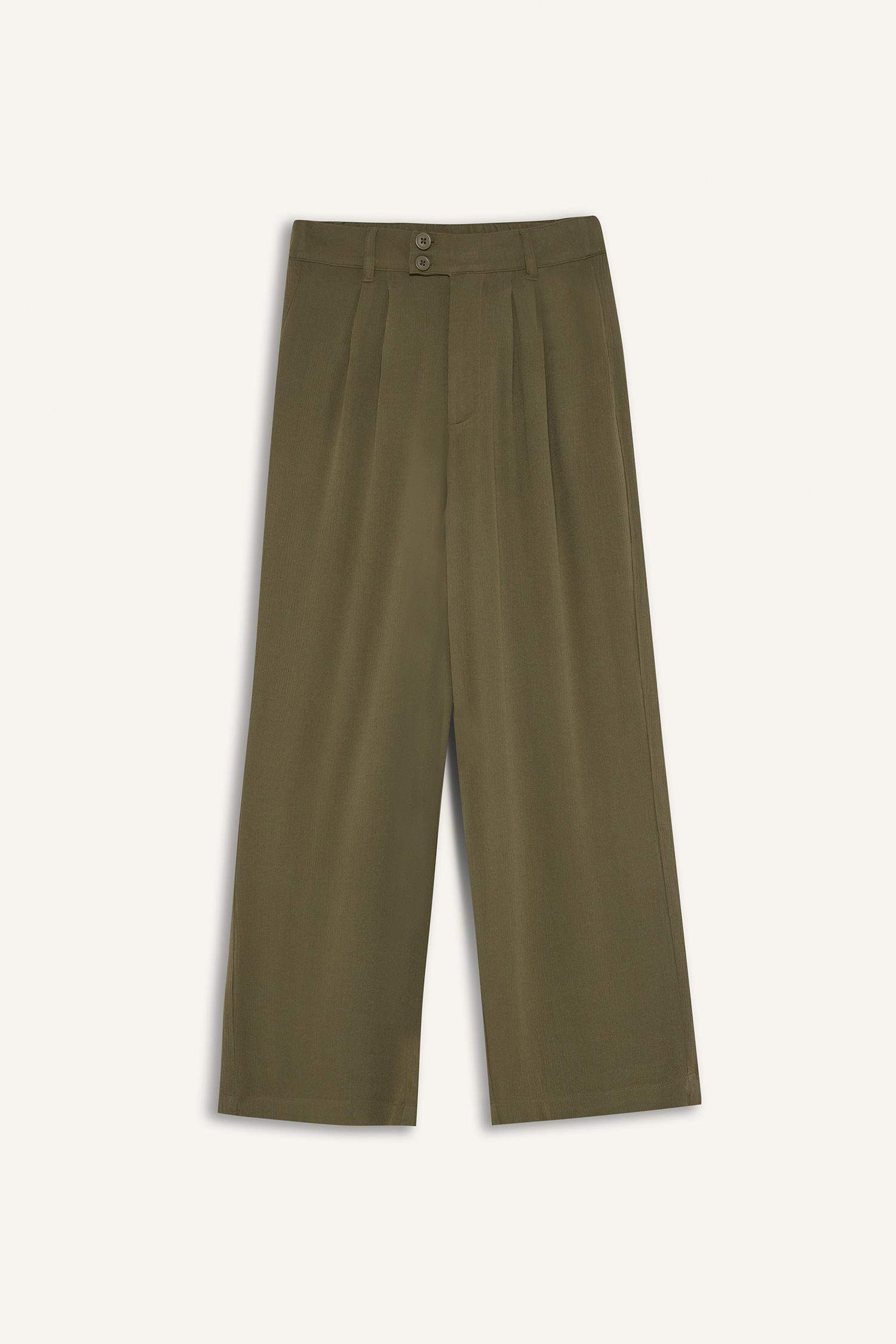 بنطرون قماش كرنكيل ميدي كولوت فيت برجل عادي