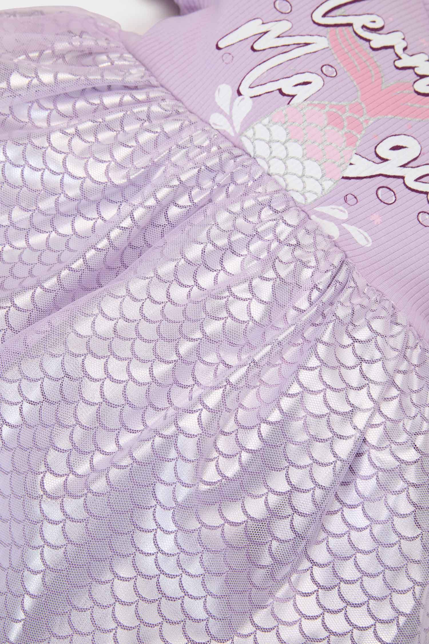 Платье из тюля с принтом и коротким рукавом для девочек для малышей