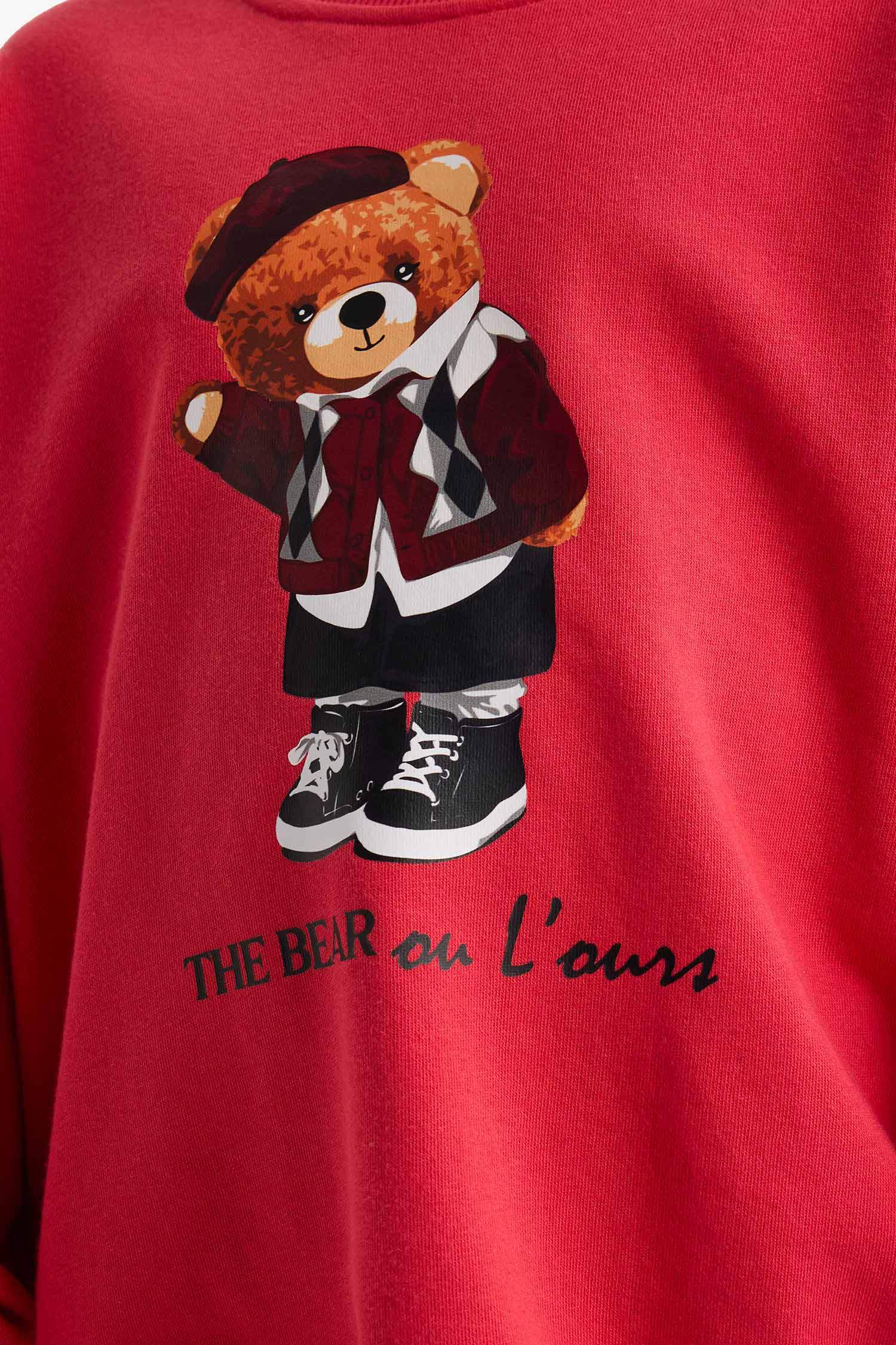 سويت شيرت بناتي اوفر سايز بياخة مستديرة