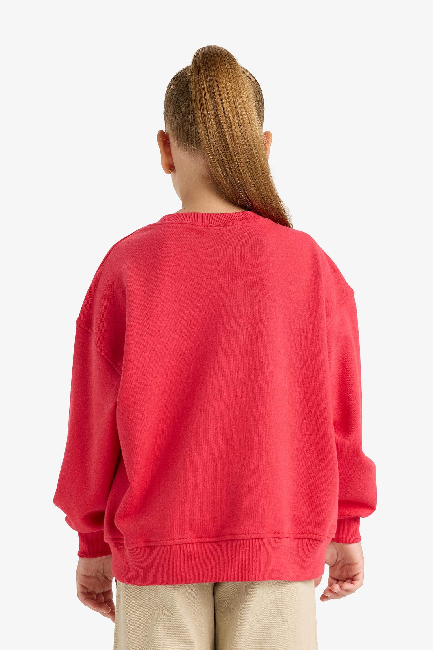 سويت شيرت بناتي اوفر سايز بياخة مستديرة