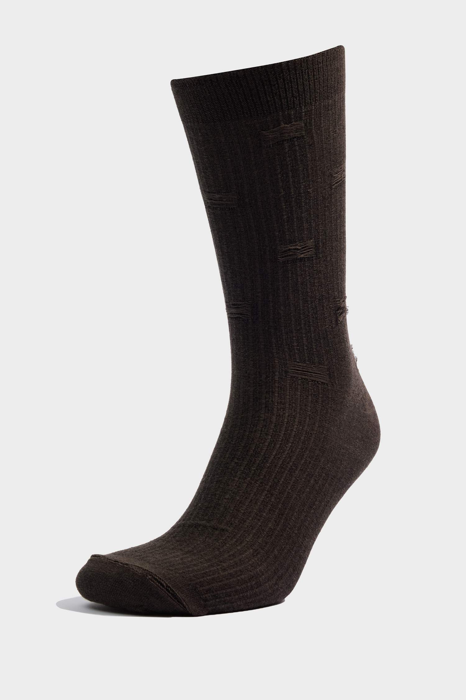 Man Seamless Ripped Cotton Premium Long Socks