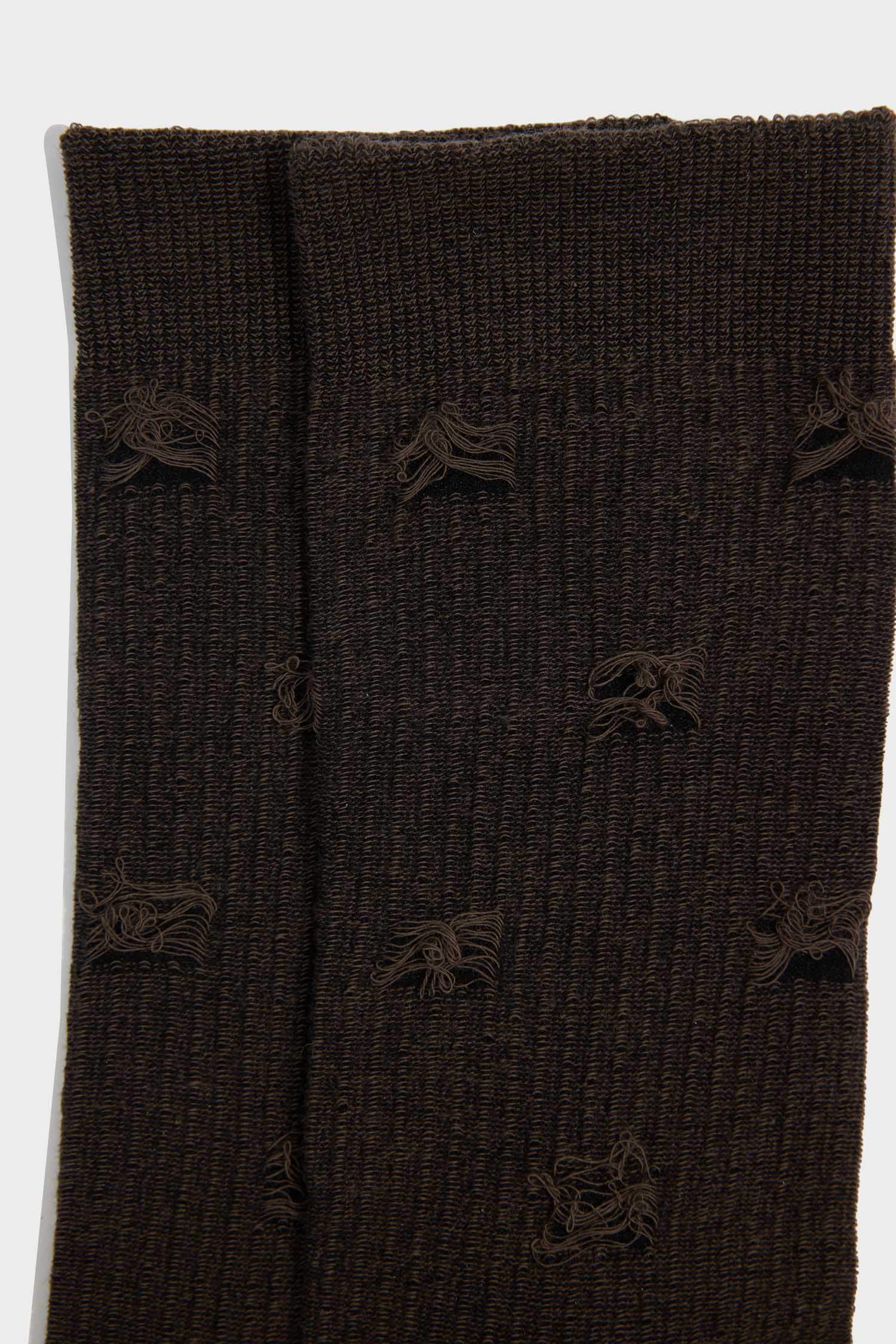 Man Seamless Ripped Cotton Premium Long Socks