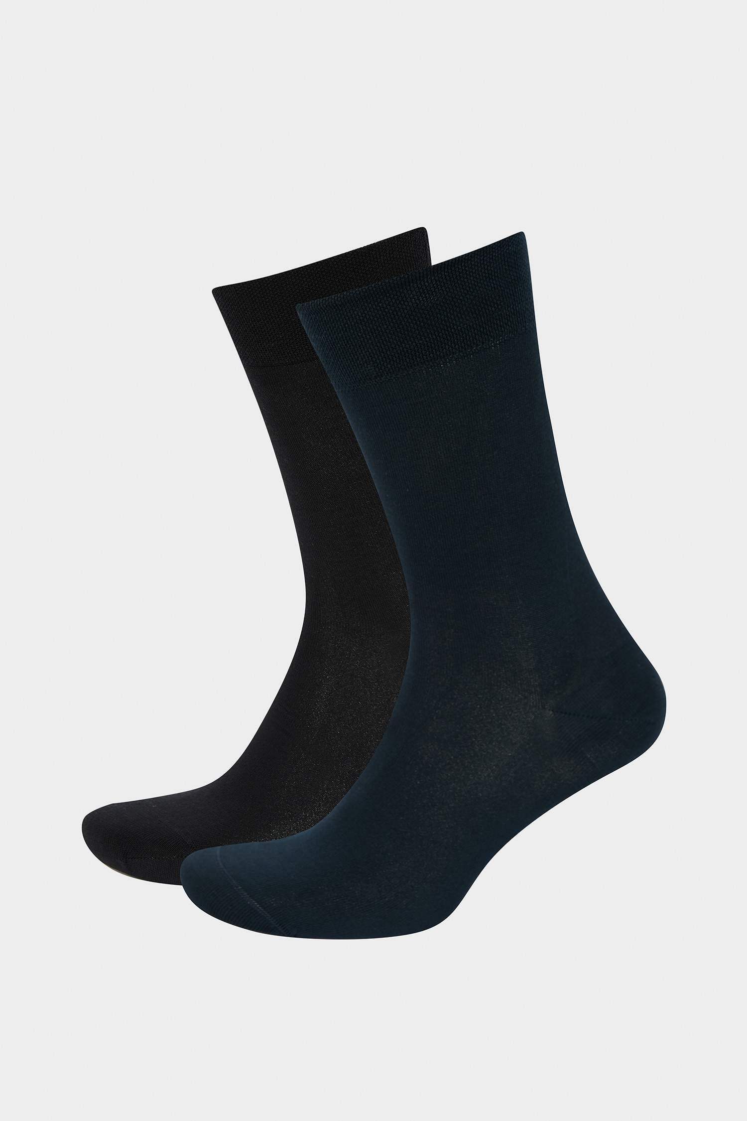 Erkek Dikişsiz 2'li Merserize Pamuklu Premium Uzun Çorap