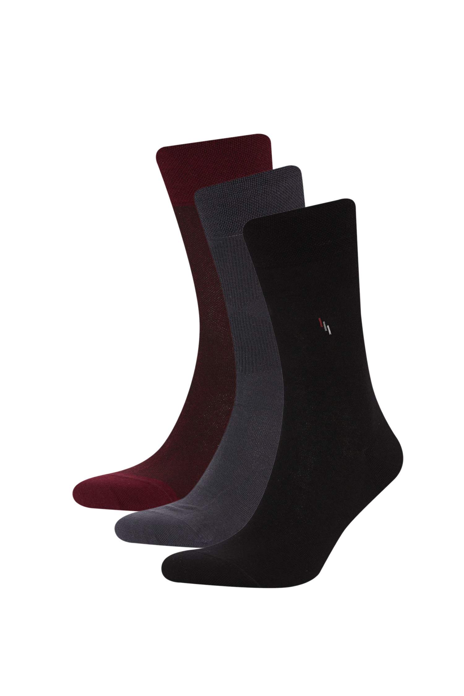 Man Seamless 3 Piece Cotton Long Socks