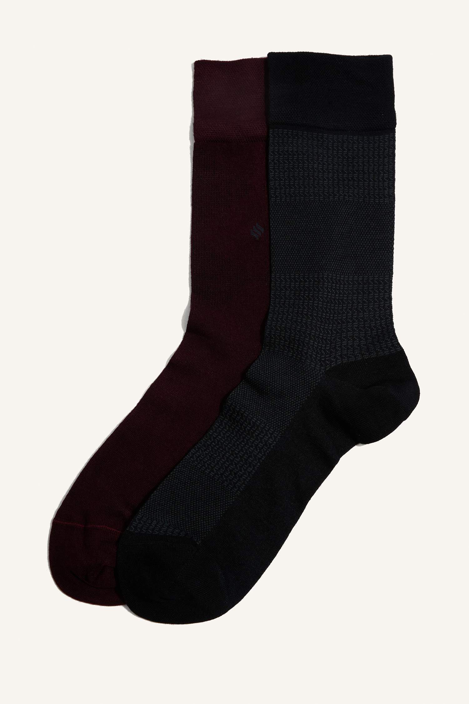 جوارب طويلة قطن رجالي - قطعتين