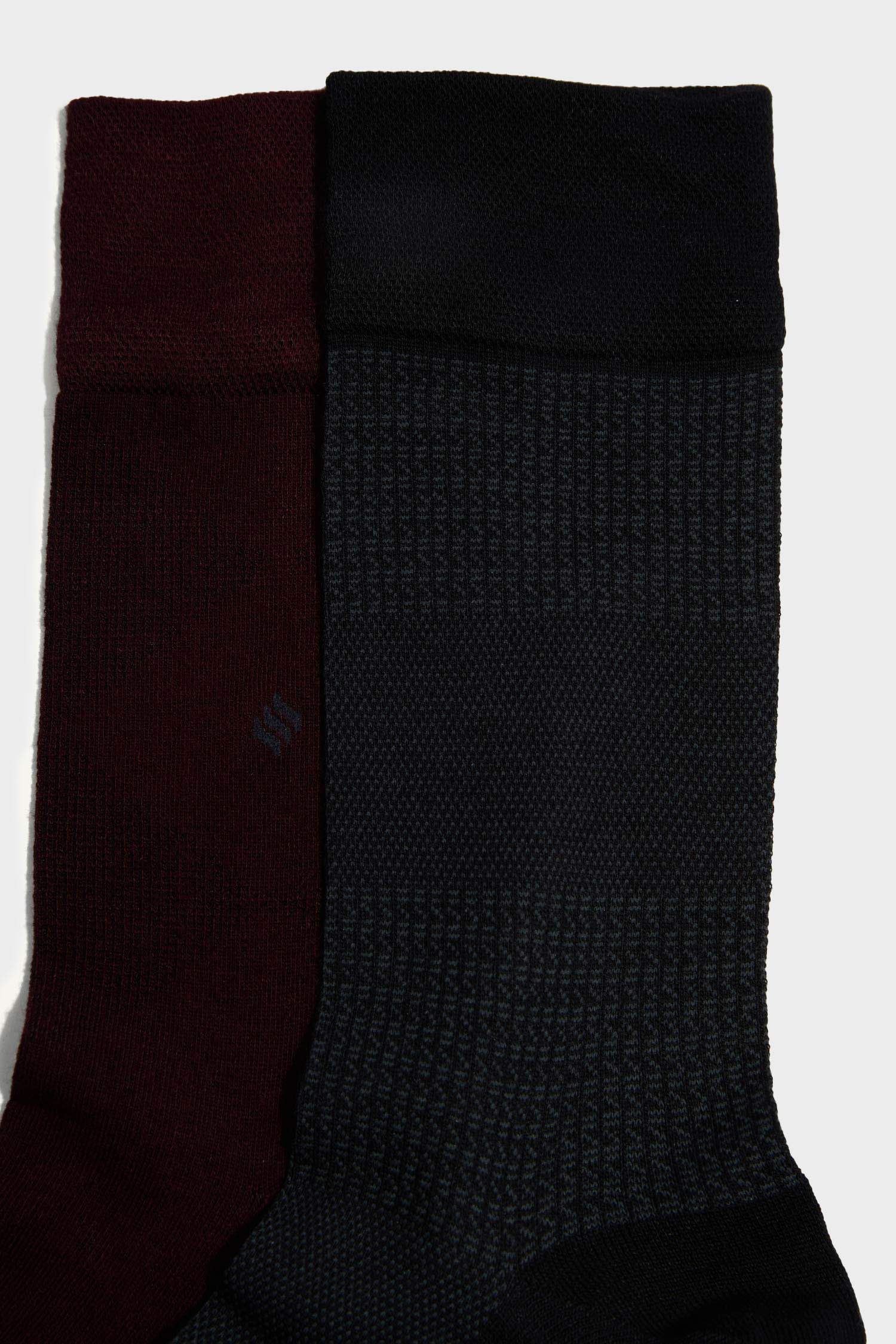 جوارب طويلة قطن رجالي - قطعتين