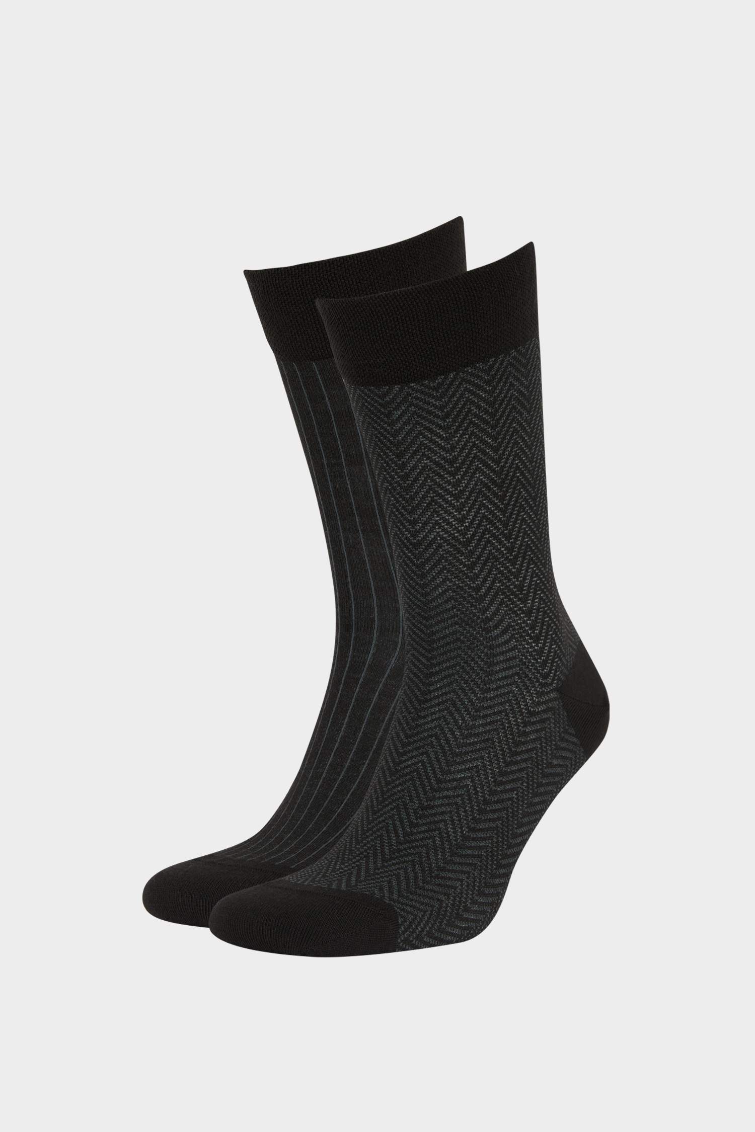 جوارب طويلة رجالي خفيف - قطعتين