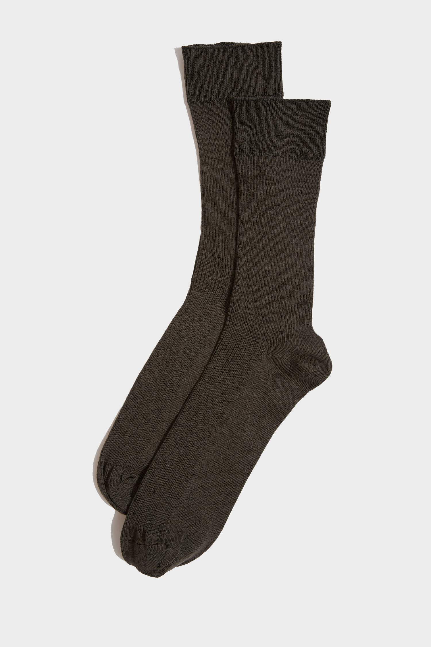 Erkek Dikişsiz Rahat Lastikli 3'lü Penye Pamuklu Premium Uzun Çorap