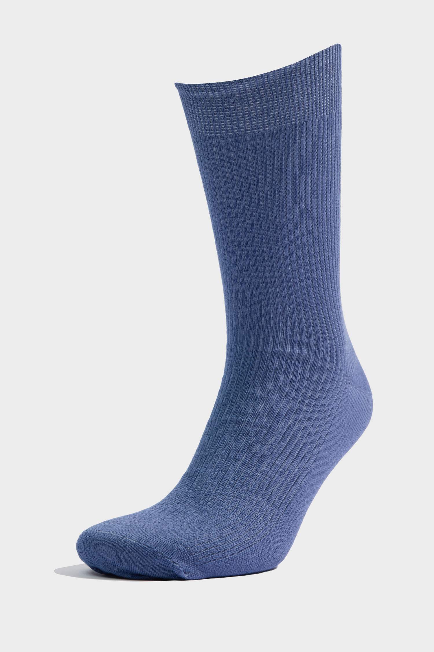 Erkek Dikişsiz Rahat Lastikli 5'li Penye Pamuklu Premium Uzun Çorap