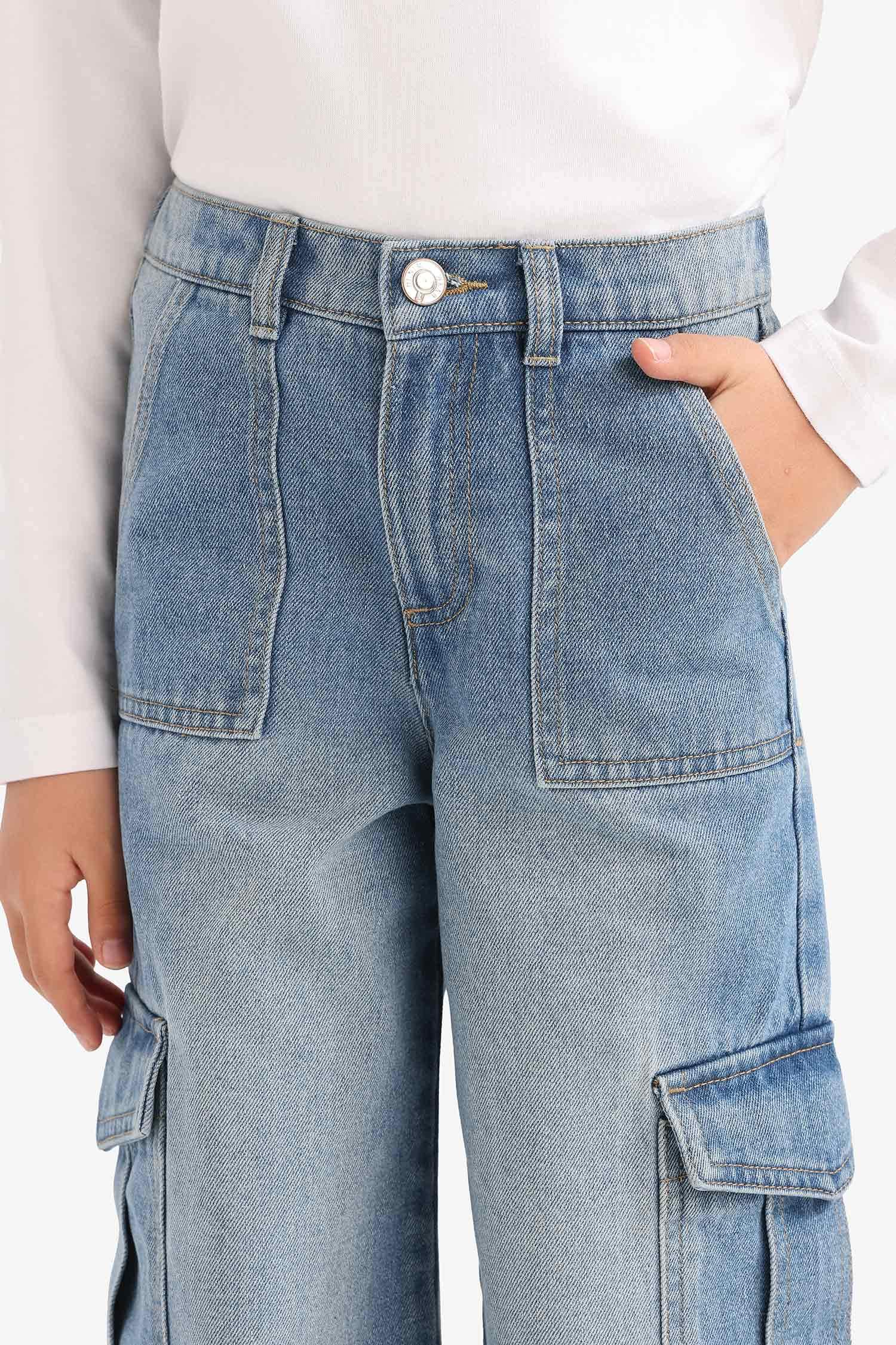 Қыздарға кең аяқ деним Шалбар