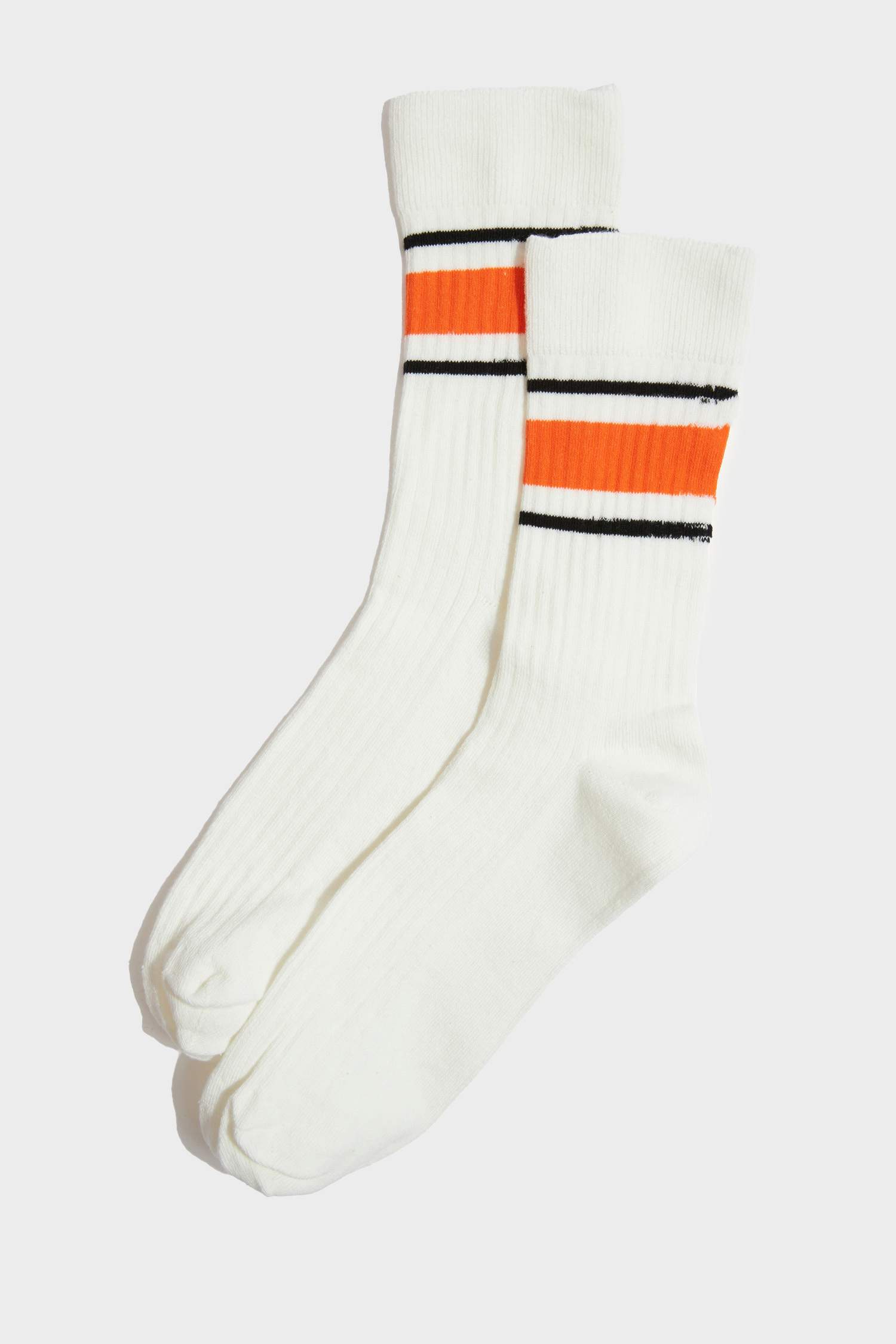 Erkek Dikişsiz Rahat Lastikli 3'lü Penye Pamuklu Premium Uzun Çorap