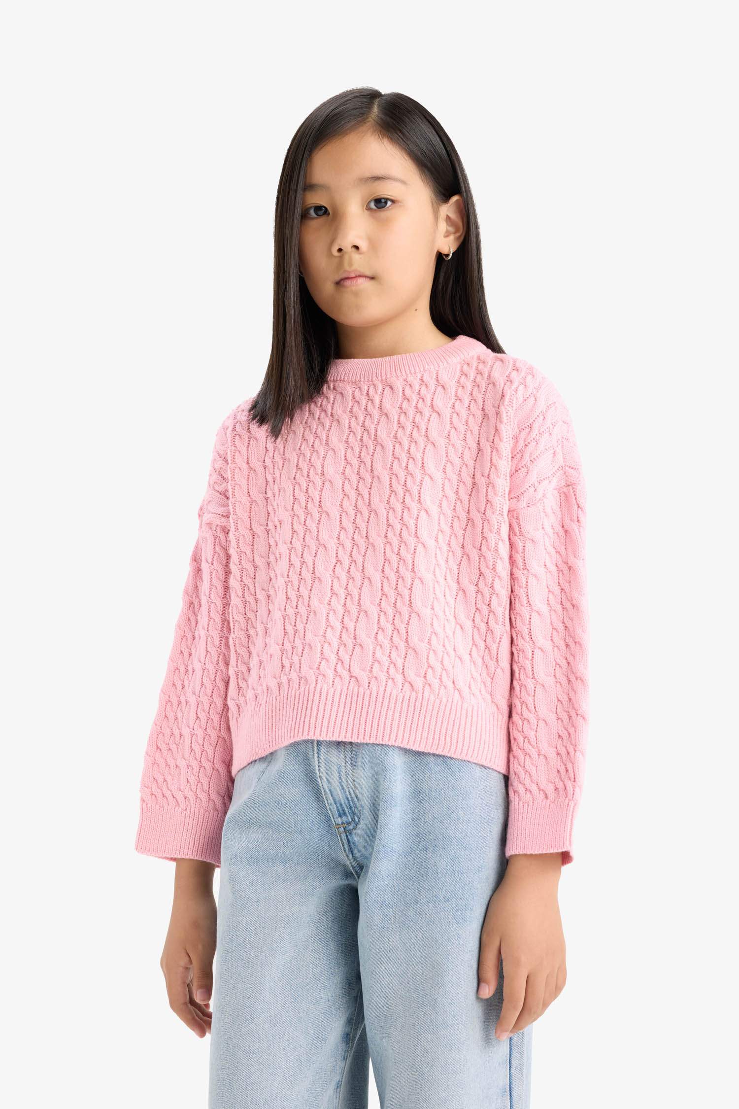 Girl Standard Fit Crew Neck Pullover