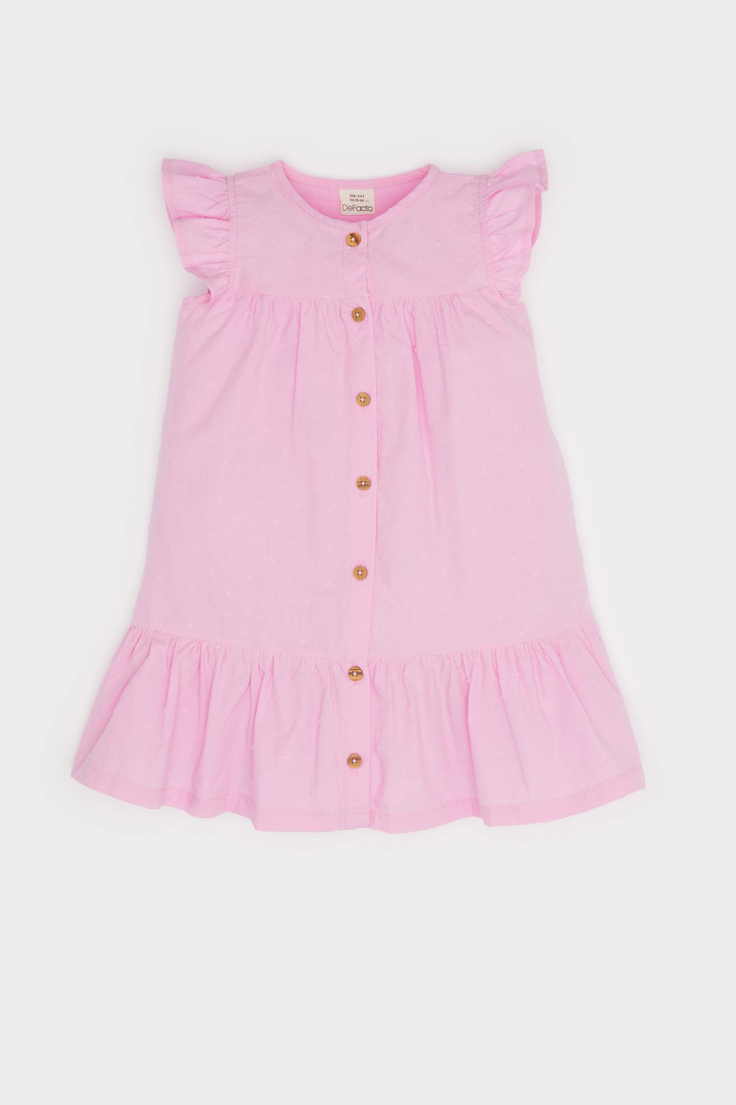 Kız Bebek Bisiklet Yaka Kolsuz Yazlık Elbise