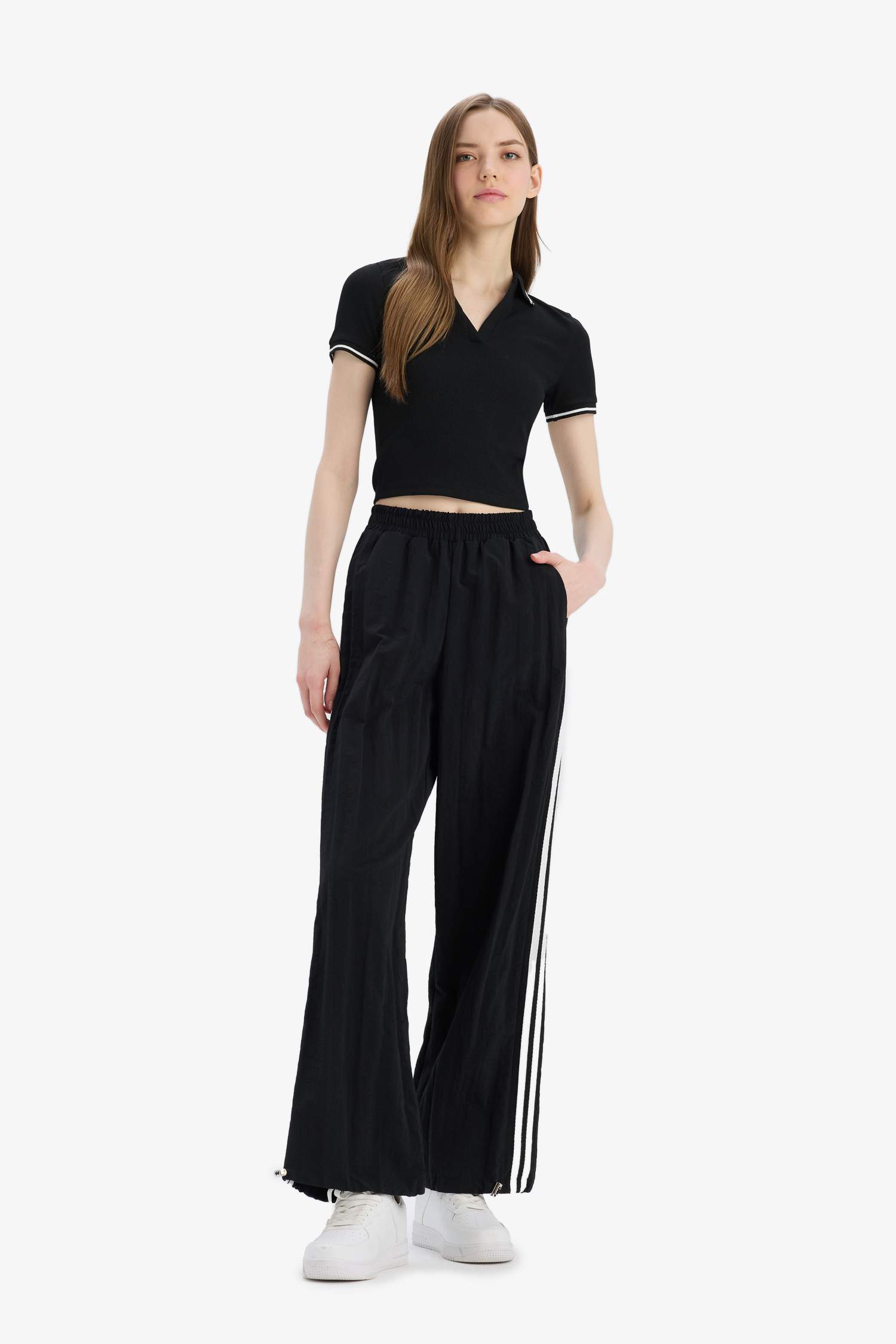 T-shirt Polo slim basique à manches courtes