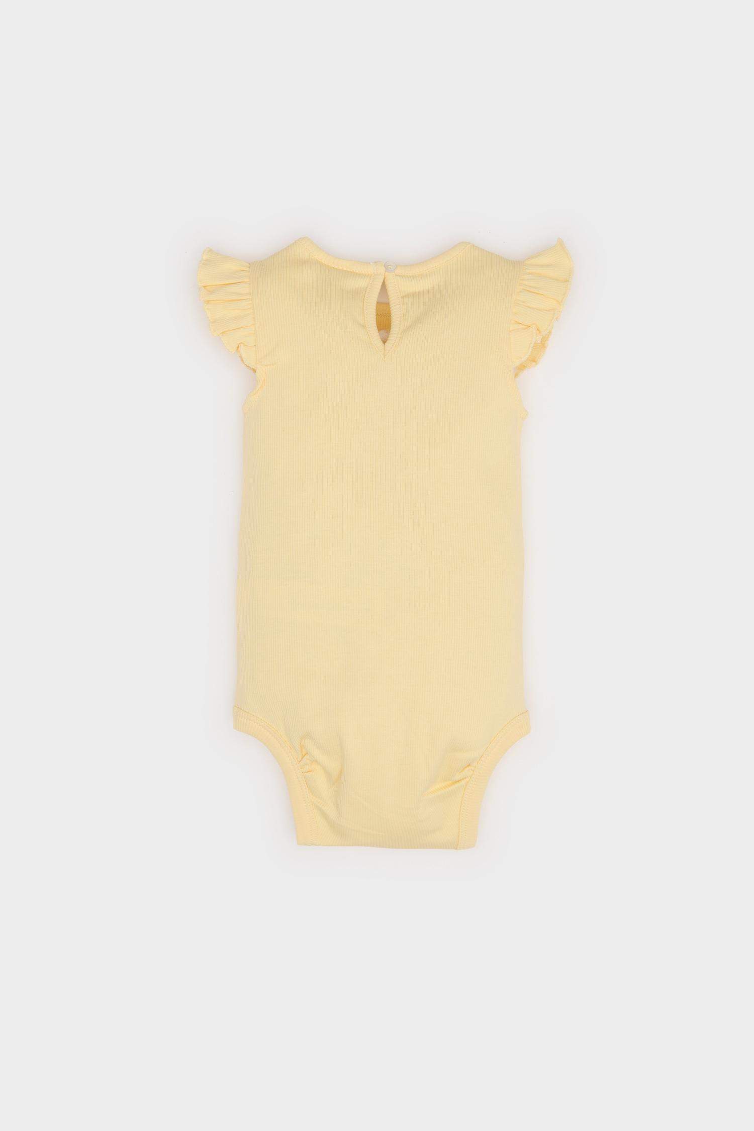 Baby Girl Newborn Animal Patterned Corduroy Snap Bodysuit