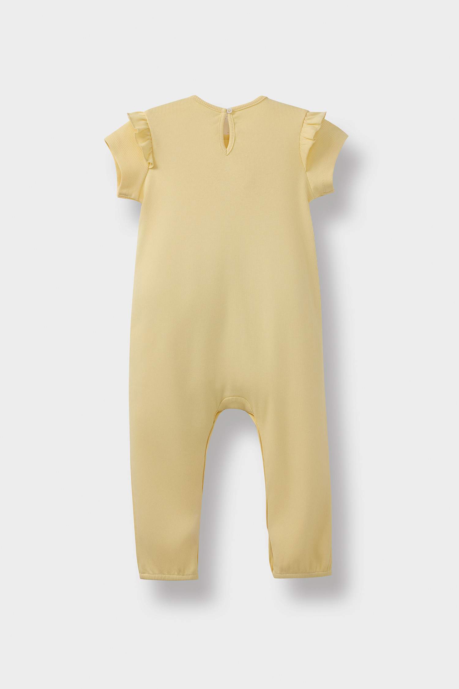 Baby Girl Newborn Printed Ribbed Camisole Jumpsuit