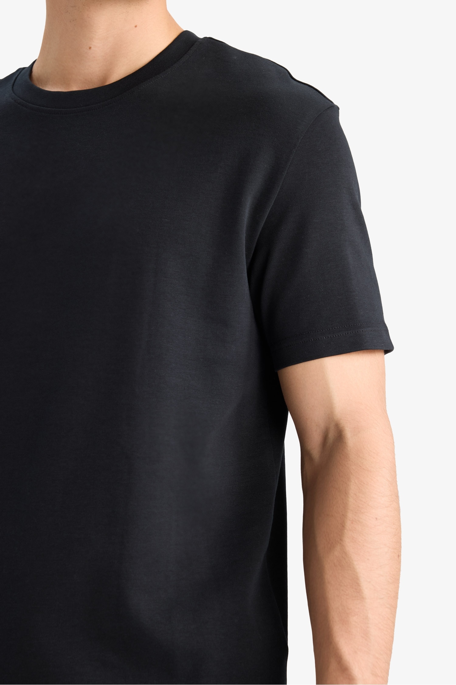 %100 Pamuk Regular Fit Bisiklet Yaka Basic Düz Kısa Kollu Tişört