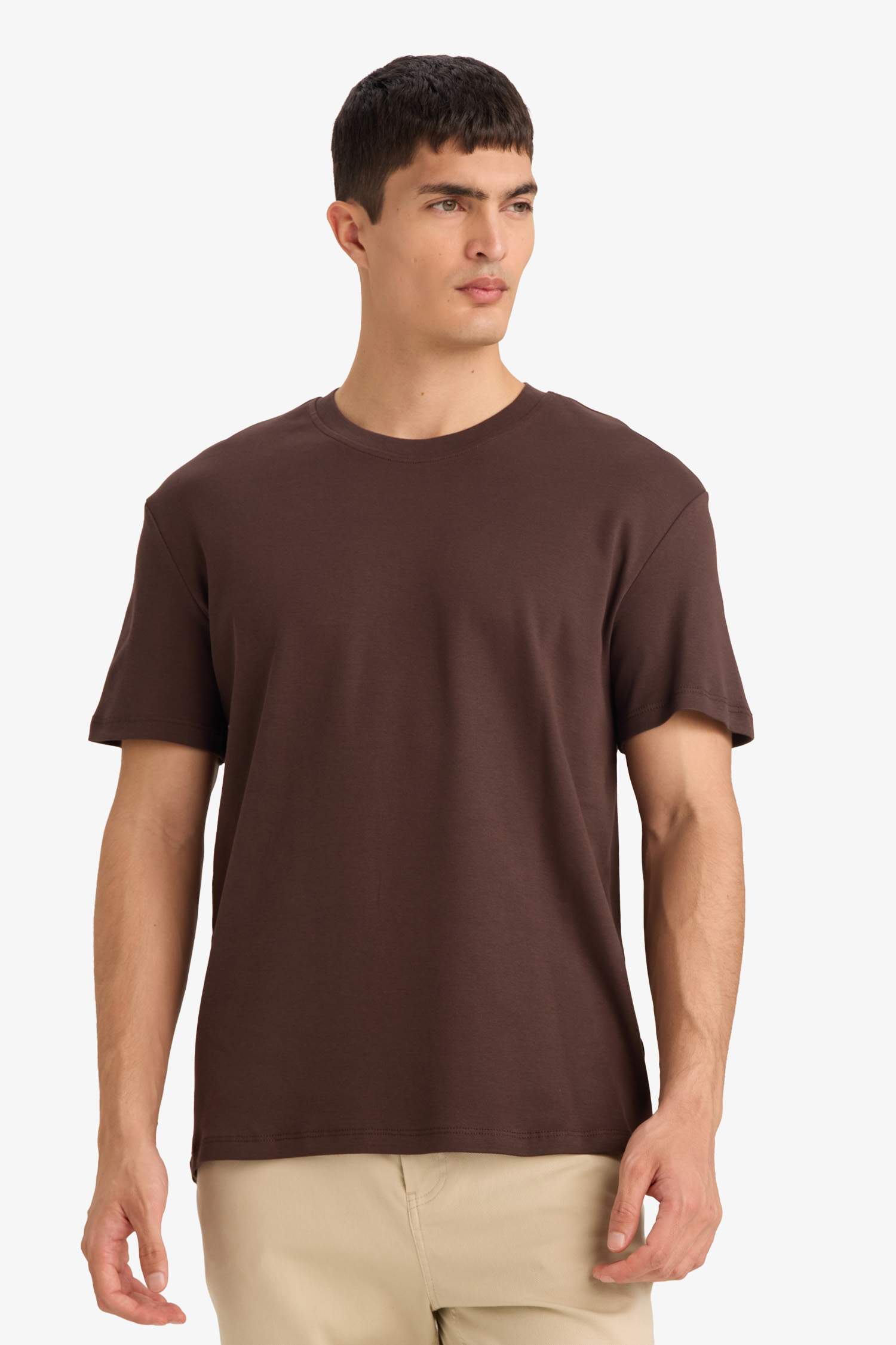 100% Cotton Regular Fit Crew Neck Basic T-Shirt