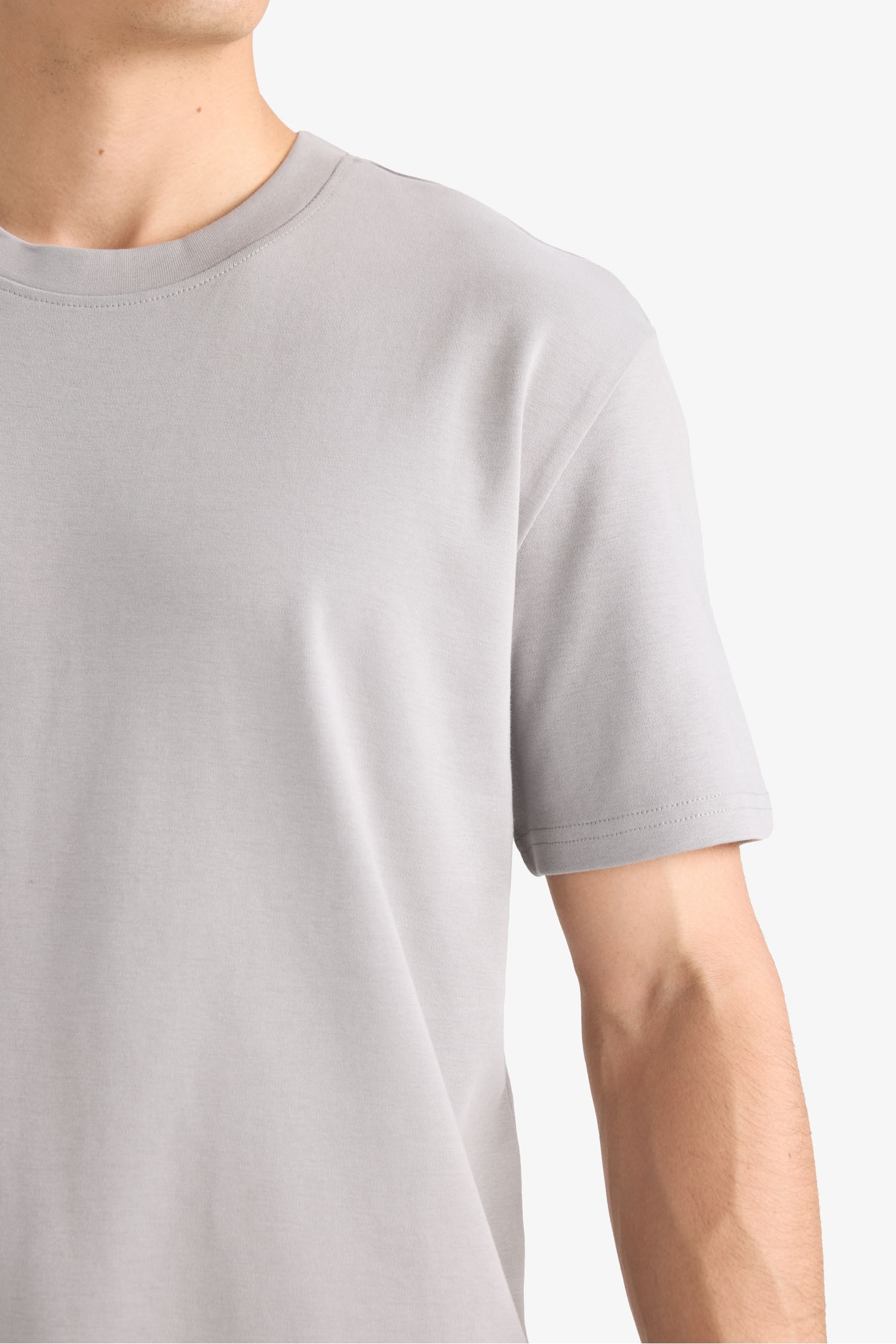 %100 Pamuk Regular Fit Bisiklet Yaka Basic Düz Kısa Kollu Tişört