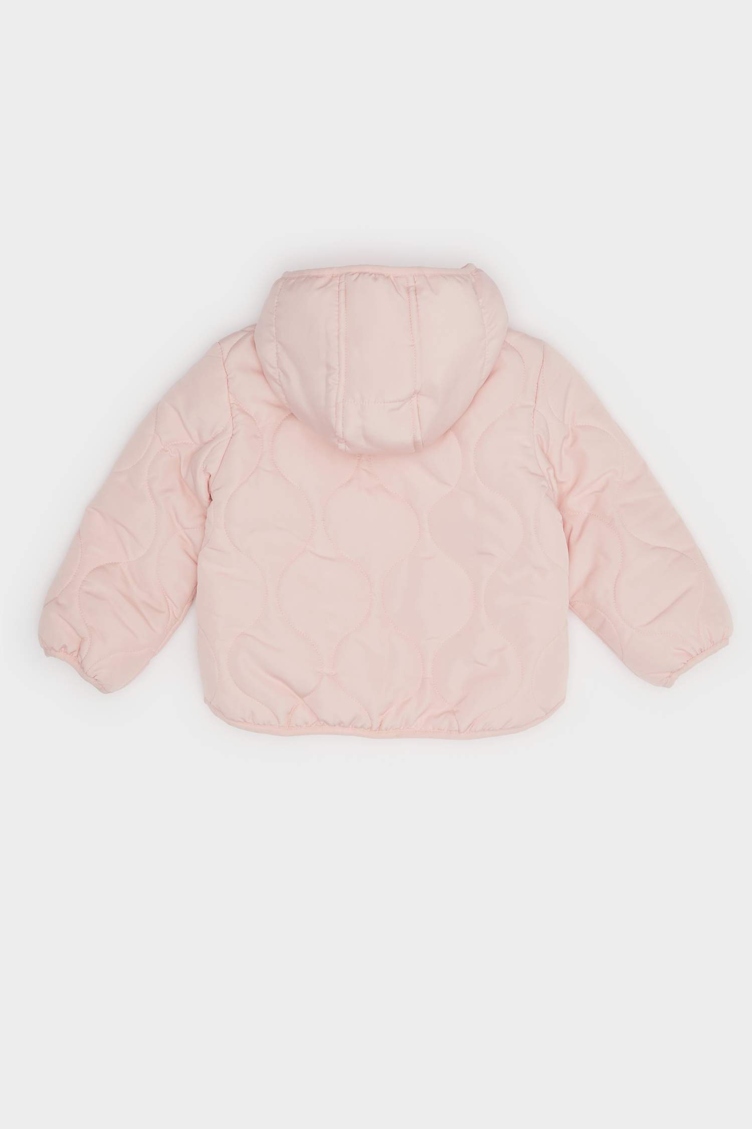 Kız Bebek Rüzgar Geçirmez Su Geçirmez Kapitoneli Kapüşonlu Çıtçıtlı Şişme Mont