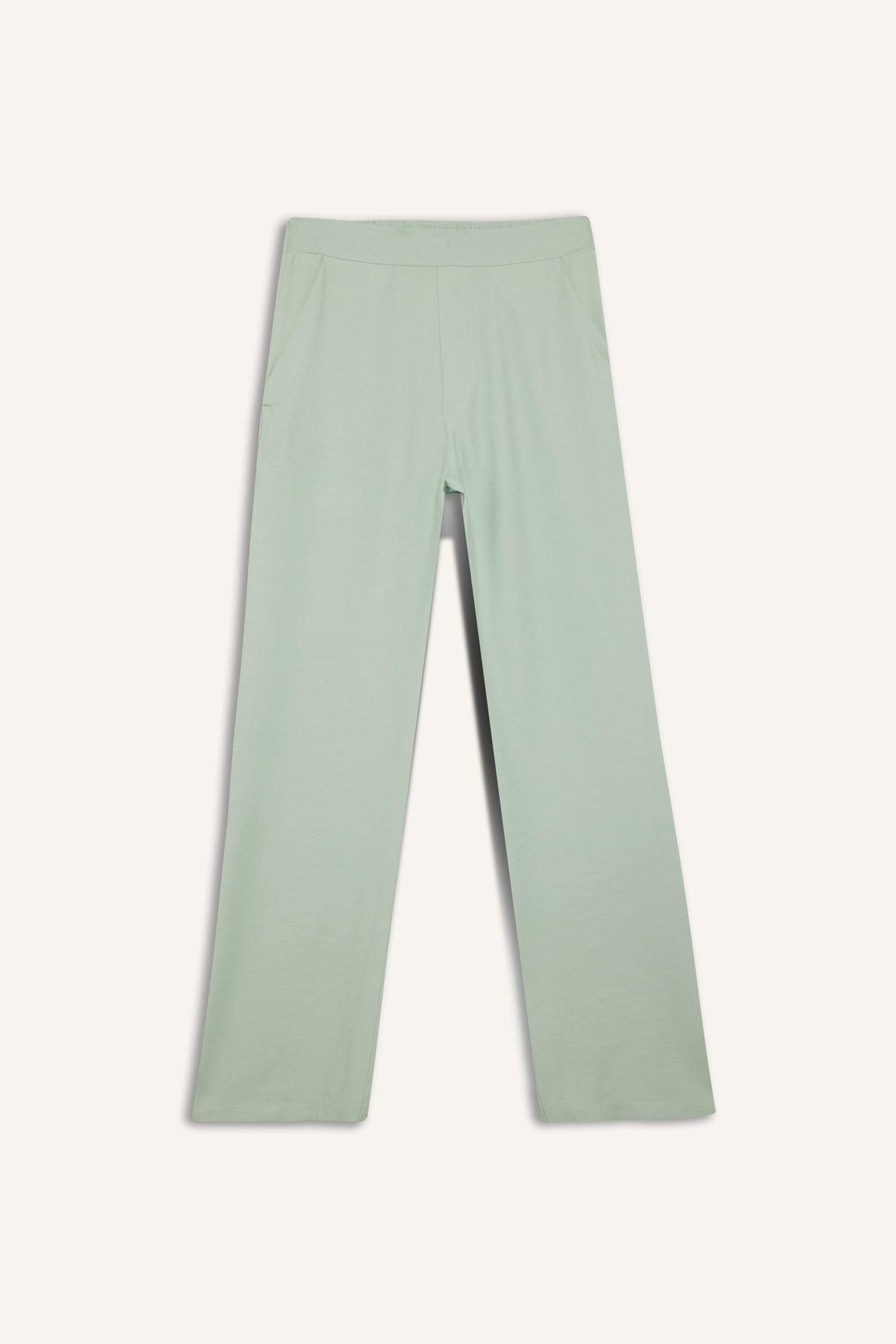 Wide Leg Basic Trousers