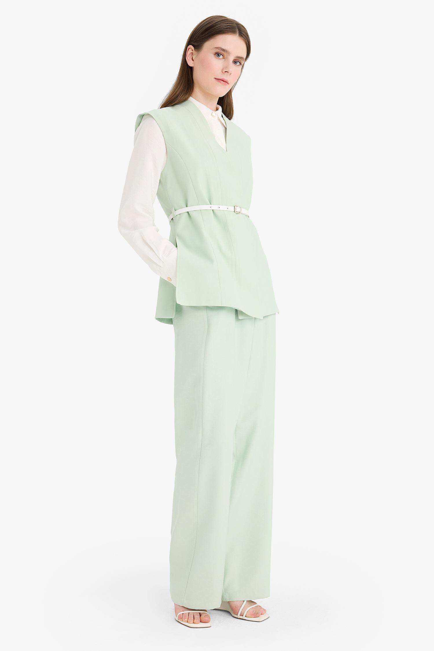 Wide Leg Basic Trousers