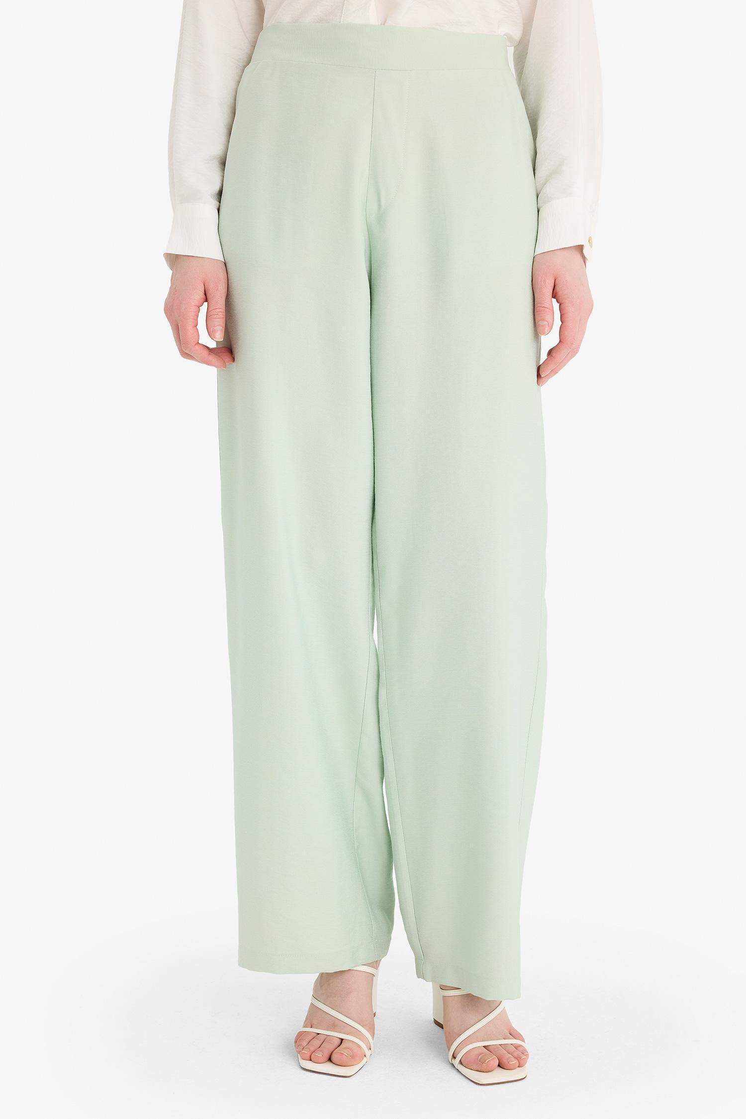Wide Leg Basic Trousers