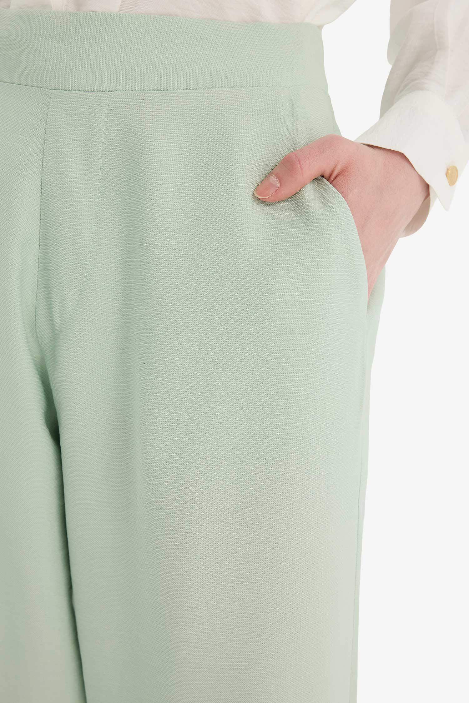 Wide Leg Basic Trousers